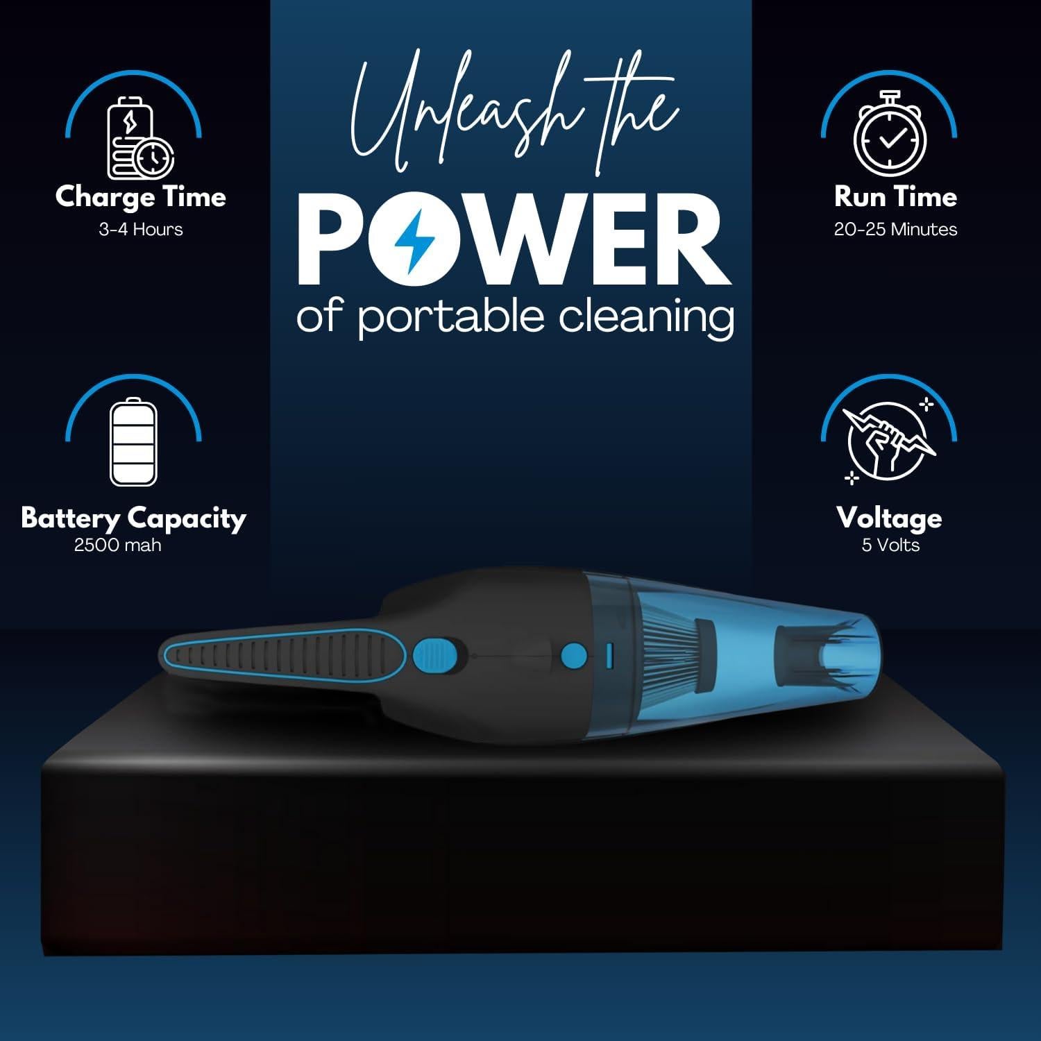 Aspiradora de Mano Inalámbrica Ambrint VACUM-X1 13000PA