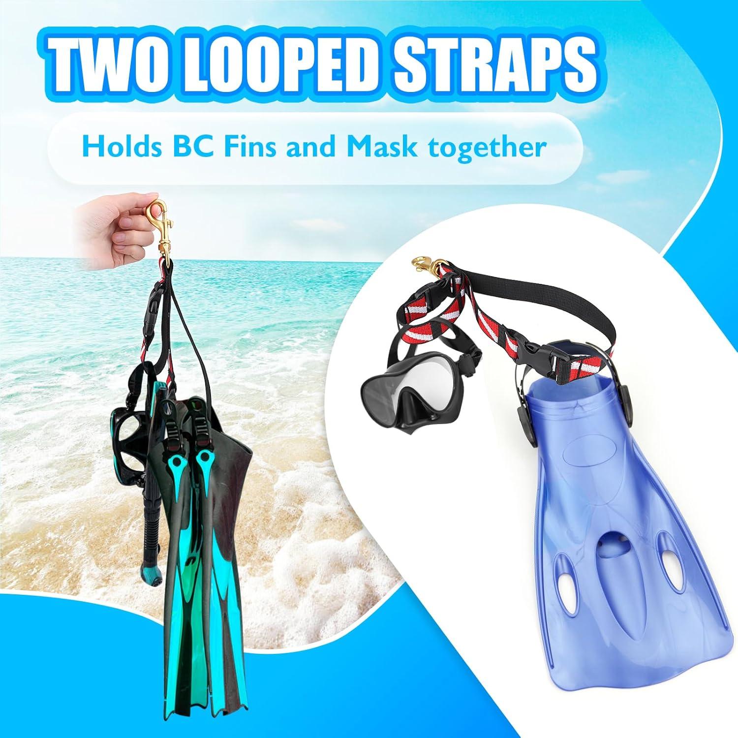 Soporte para Aletas y Máscara OVOVFANY con Correa de Nylon