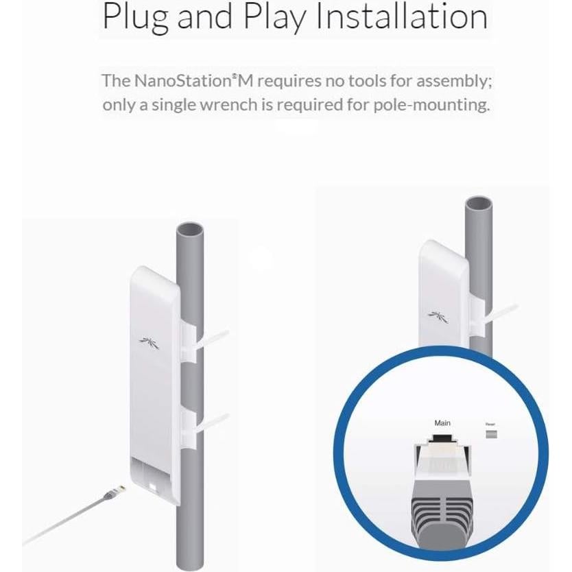 Paquete de 2 NanoStation M5 Ubiquiti 5GHz 150Mbps 15km