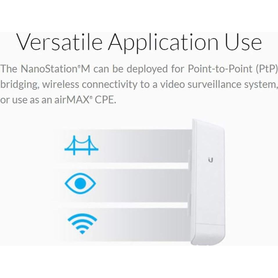 Paquete de 2 NanoStation M5 Ubiquiti 5GHz 150Mbps 15km