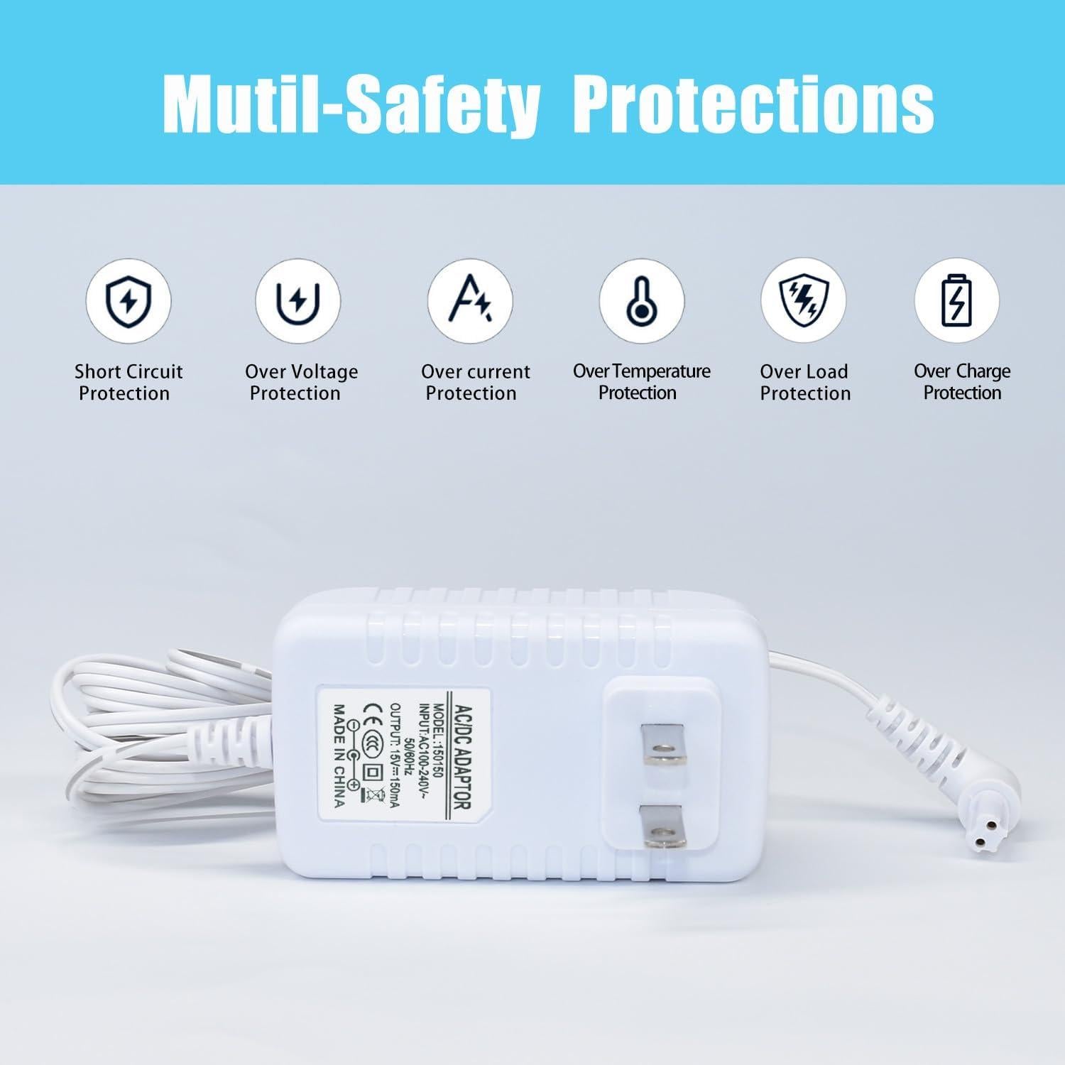 Cargador 15V Quthort para Aspiradora Black & Decker