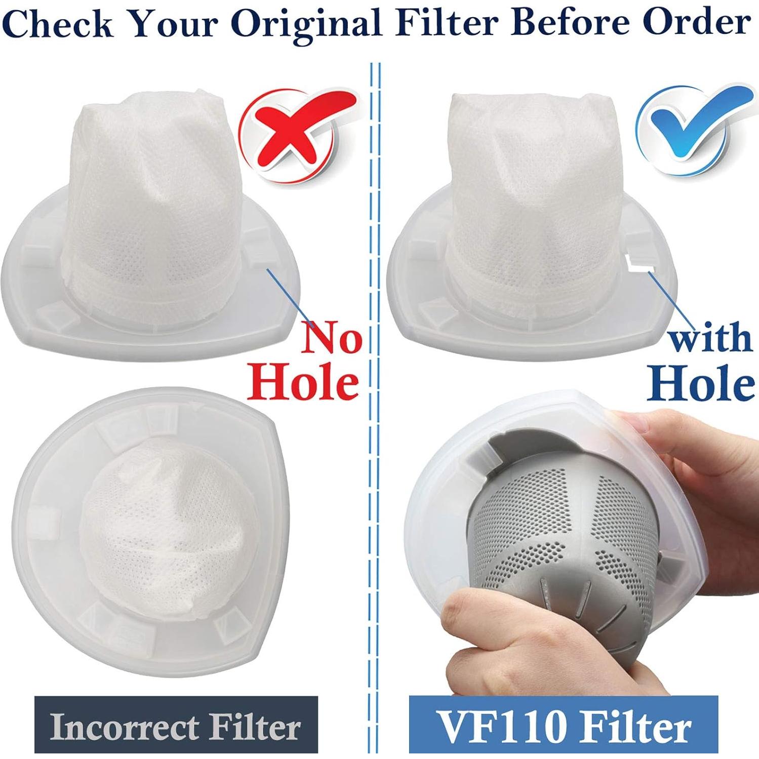 Paquete de 10 Filtros Black & Decker VF110 para Aspiradora