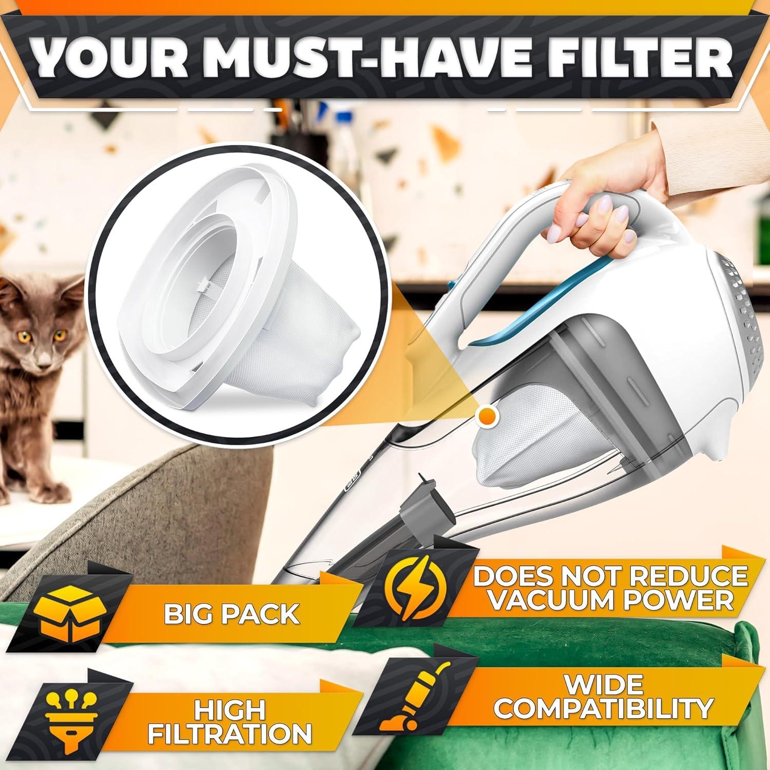 8 Filtros Repuestos Black and Decker VF110 Lavables