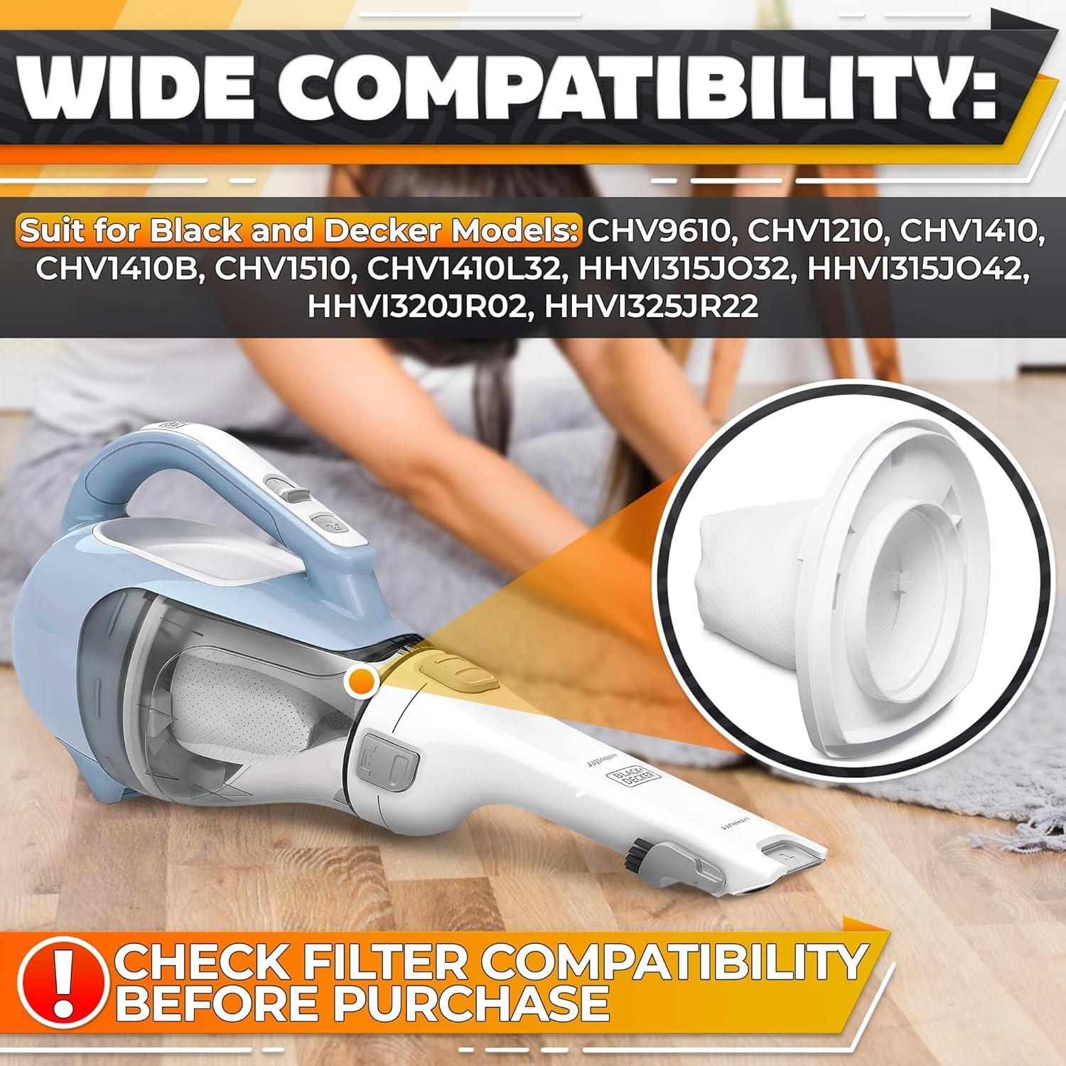 8 Filtros Repuestos Black and Decker VF110 Lavables