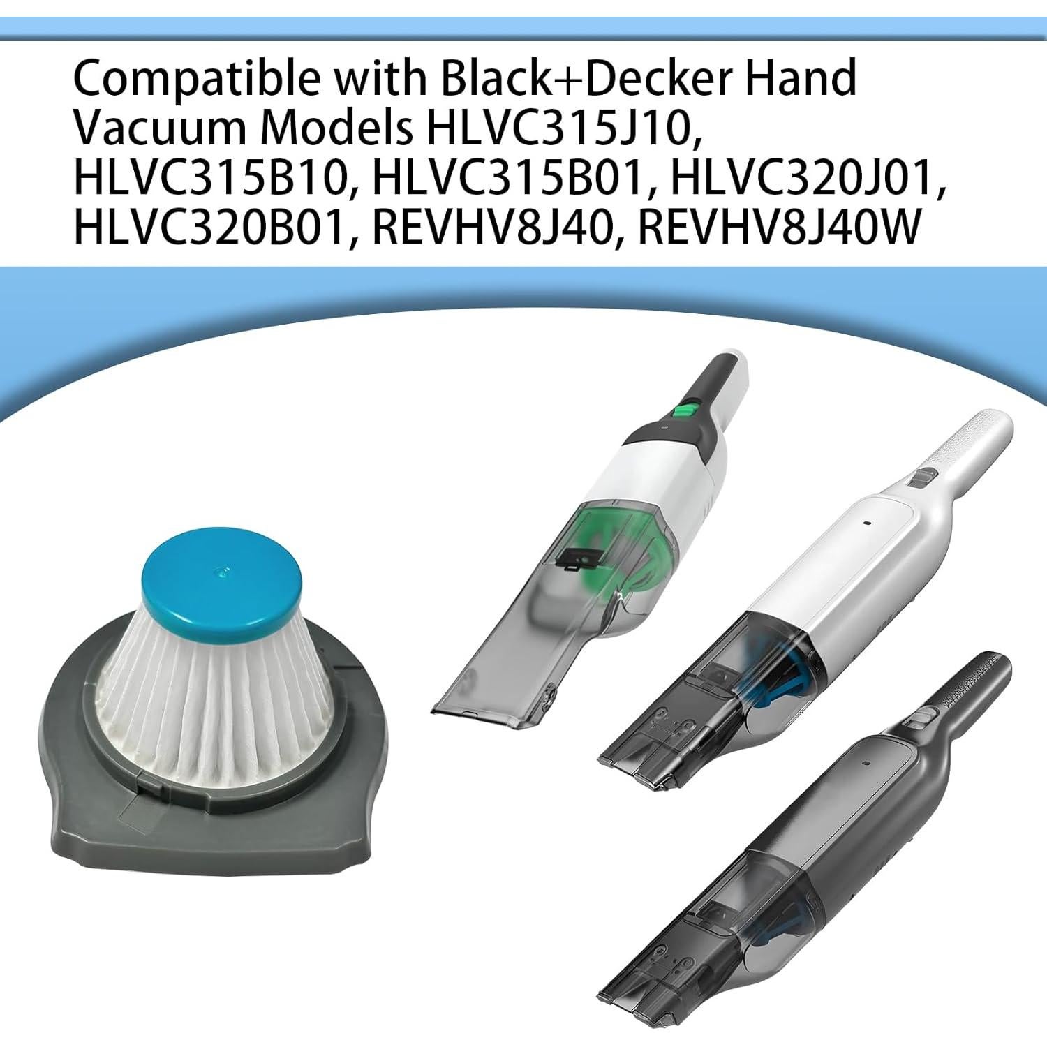 Filtro HEPA Aolleteau HLVCF10 para Aspiradoras BLACK+DECKER