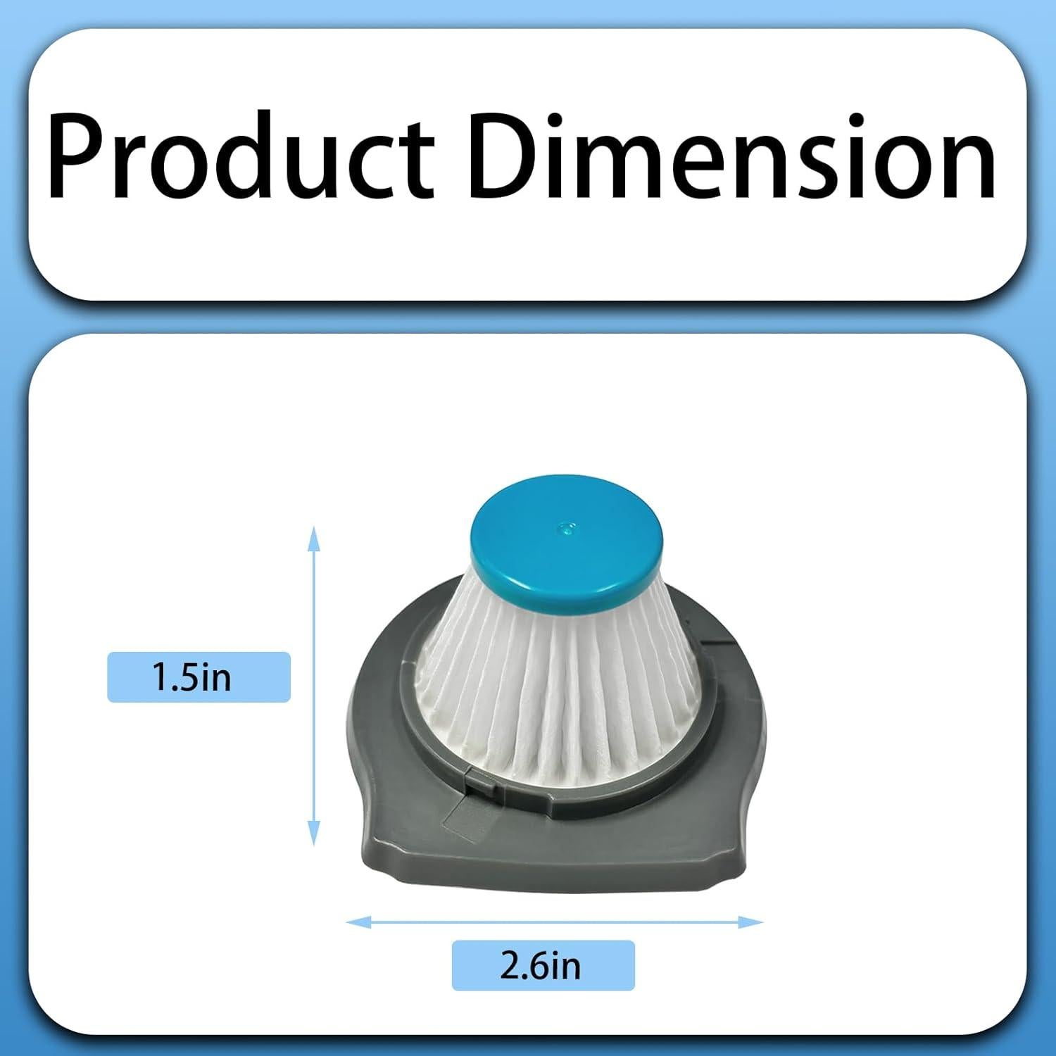 Filtro HEPA Aolleteau HLVCF10 para Aspiradoras BLACK+DECKER
