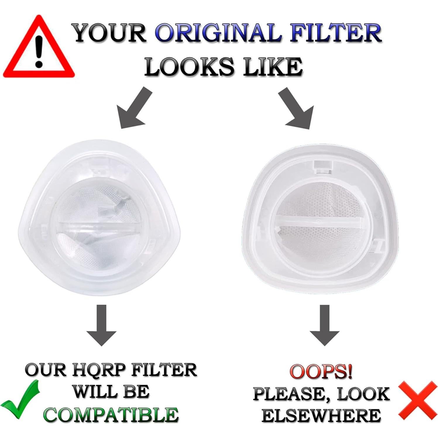 Filtro HQRP 2 Paquetes para Aspiradoras Black+Decker HNV