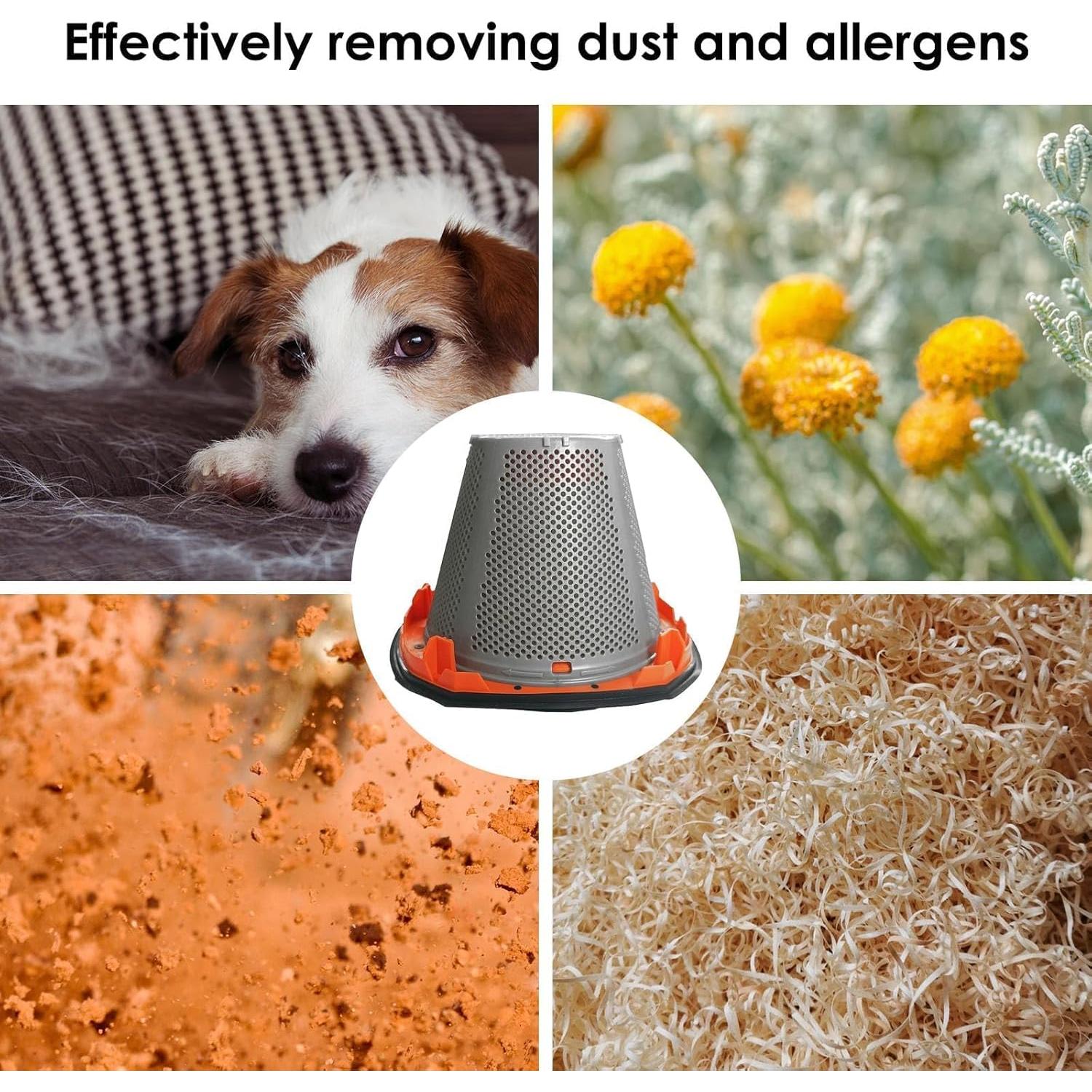 4 Filtros Reemplazo Alrens para BLACK+DECKER 20V Dustbuster