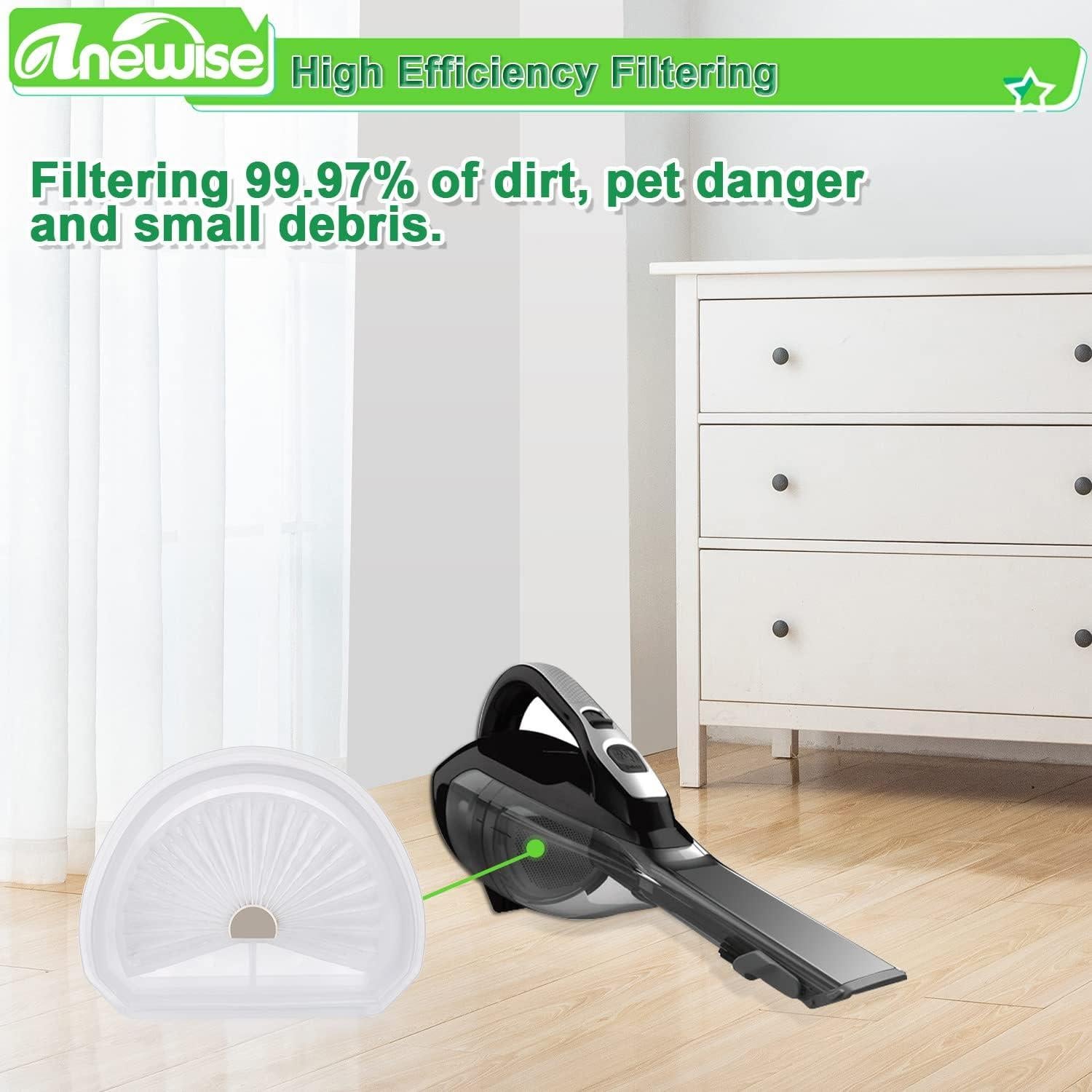 Paquete de 4 Filtros HEPA Anewise VLPF10 para Aspiradora Black and Decker