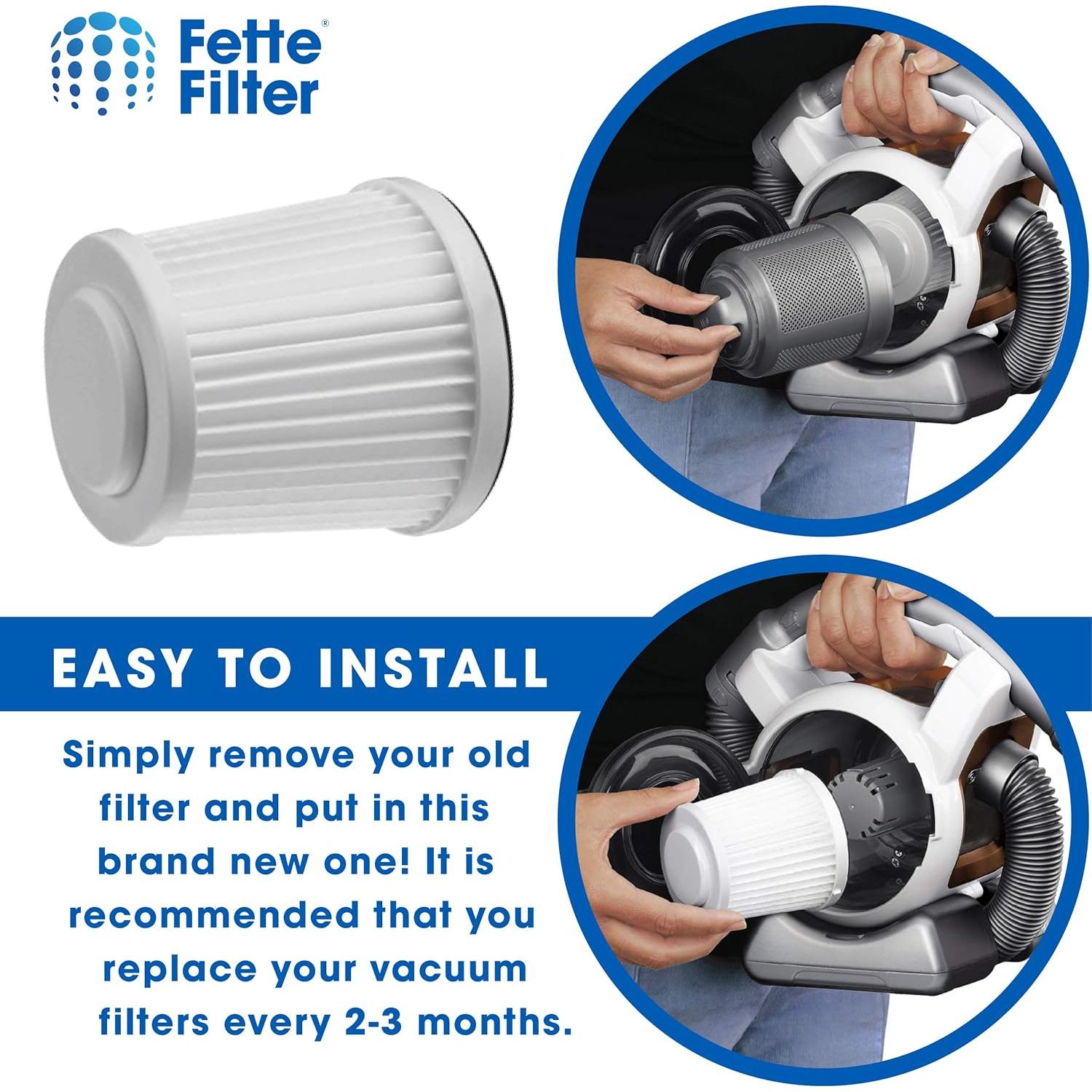 Filtro Fette FVF100 para aspiradora Black and Decker FHV1200 - 2 Pzs