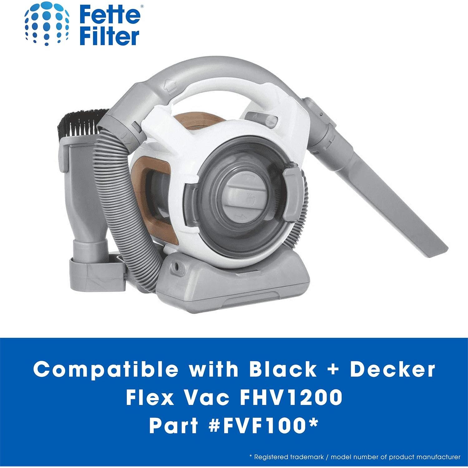 Filtro Fette FVF100 para aspiradora Black and Decker FHV1200 - 2 Pzs