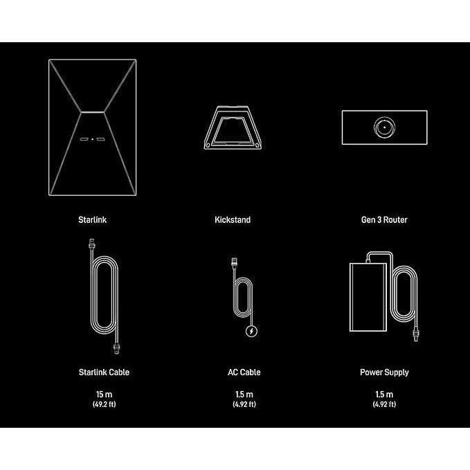 Kit Internet Satelital Starlink Gen 3 - Antena + Router Wi-Fi 6