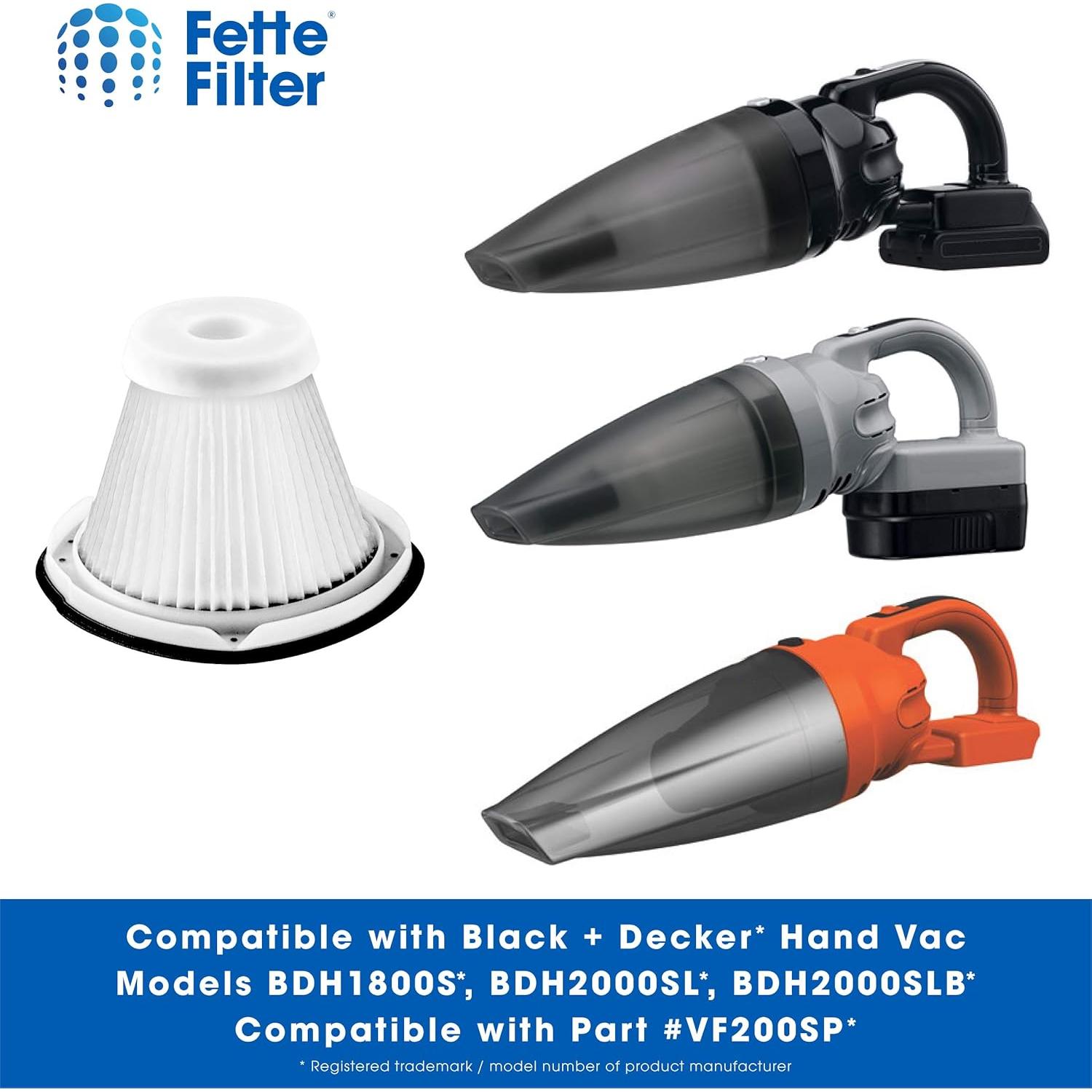 Filtro Fette para Aspiradora Black and Decker BDH1800S/2000SL - 2 Pzs