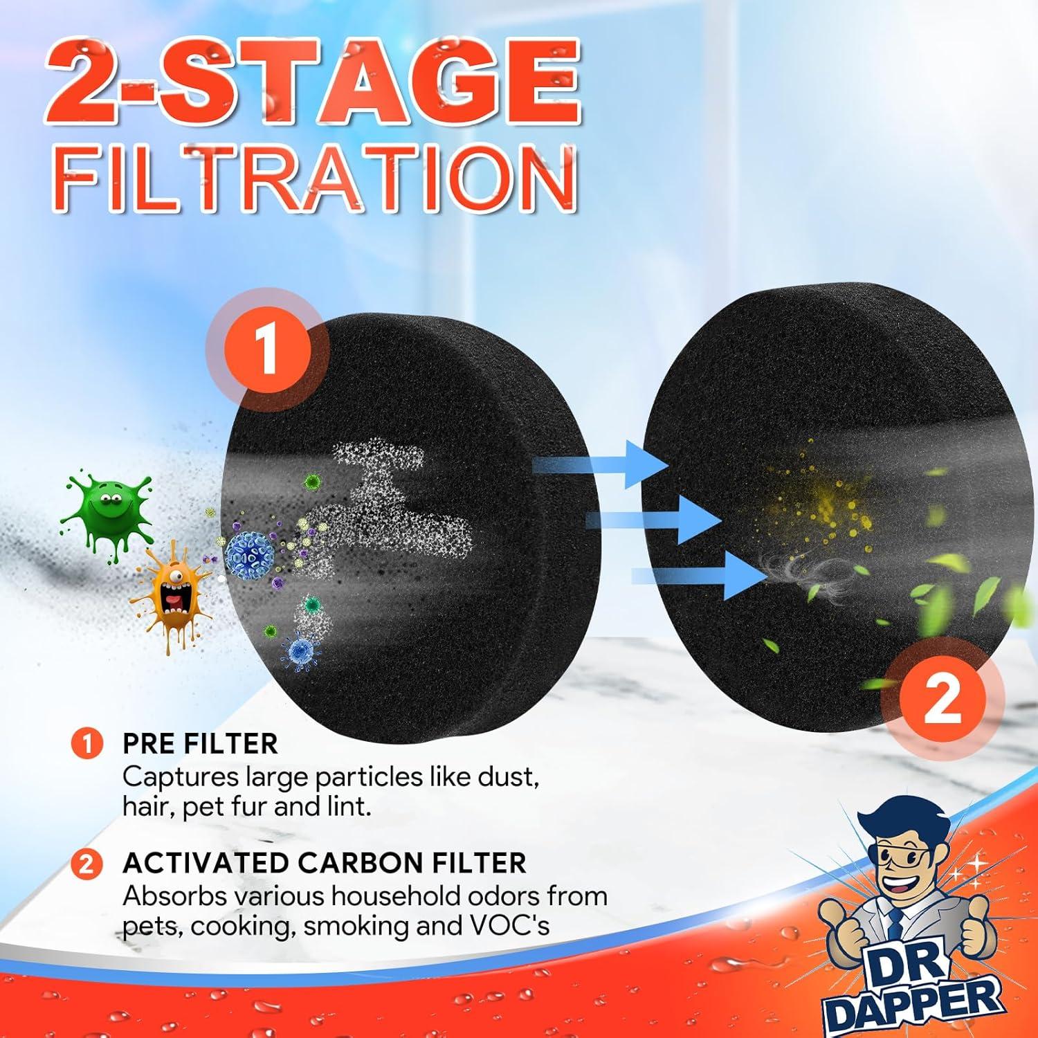 Filtro de Vacío DR DAPPER para BLACK+DECKER 6 Piezas