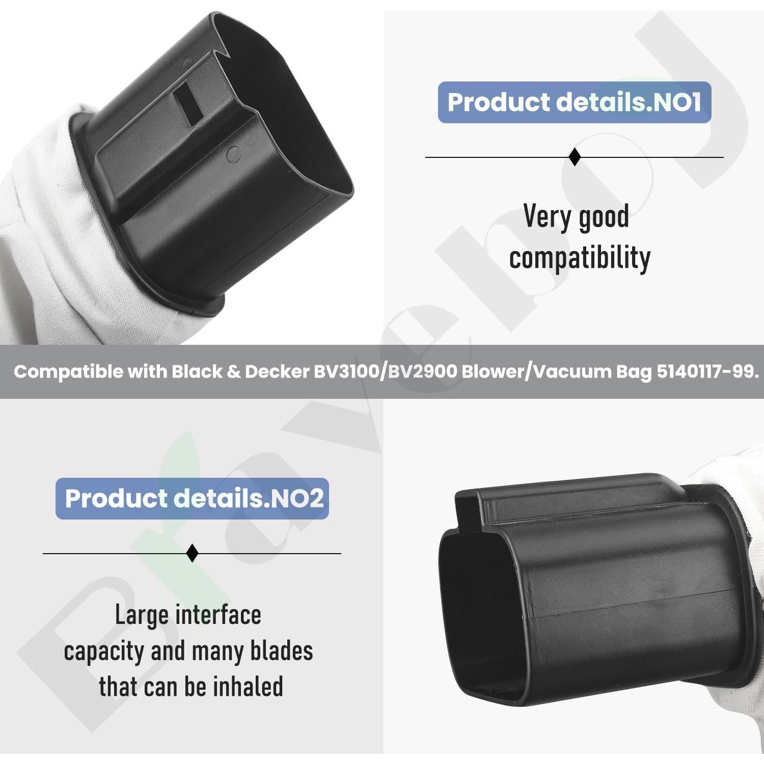 Bolsa de Soplador de Hojas Braveboy 90.85 Litros Compatible Black & Decker