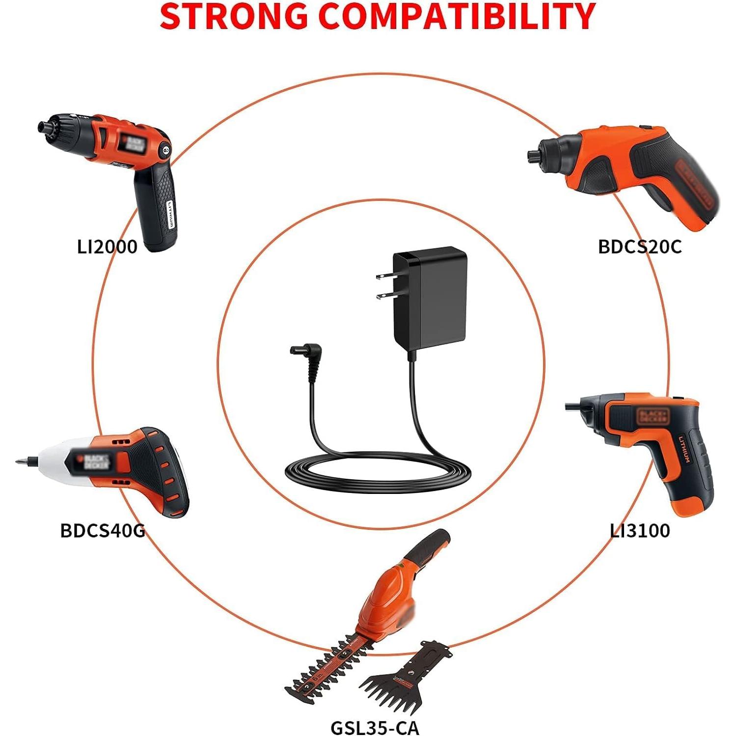 Cargador MEROM para Black & Decker LI3100 9V Reemplazo