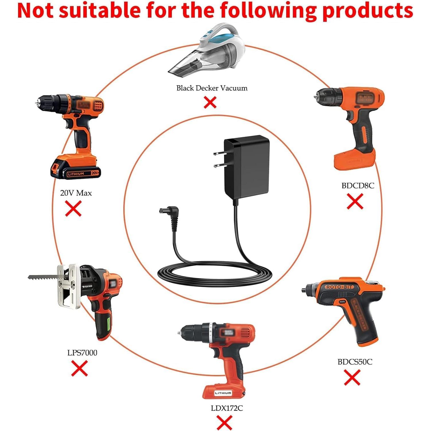 Cargador MEROM para Black & Decker LI3100 9V Reemplazo