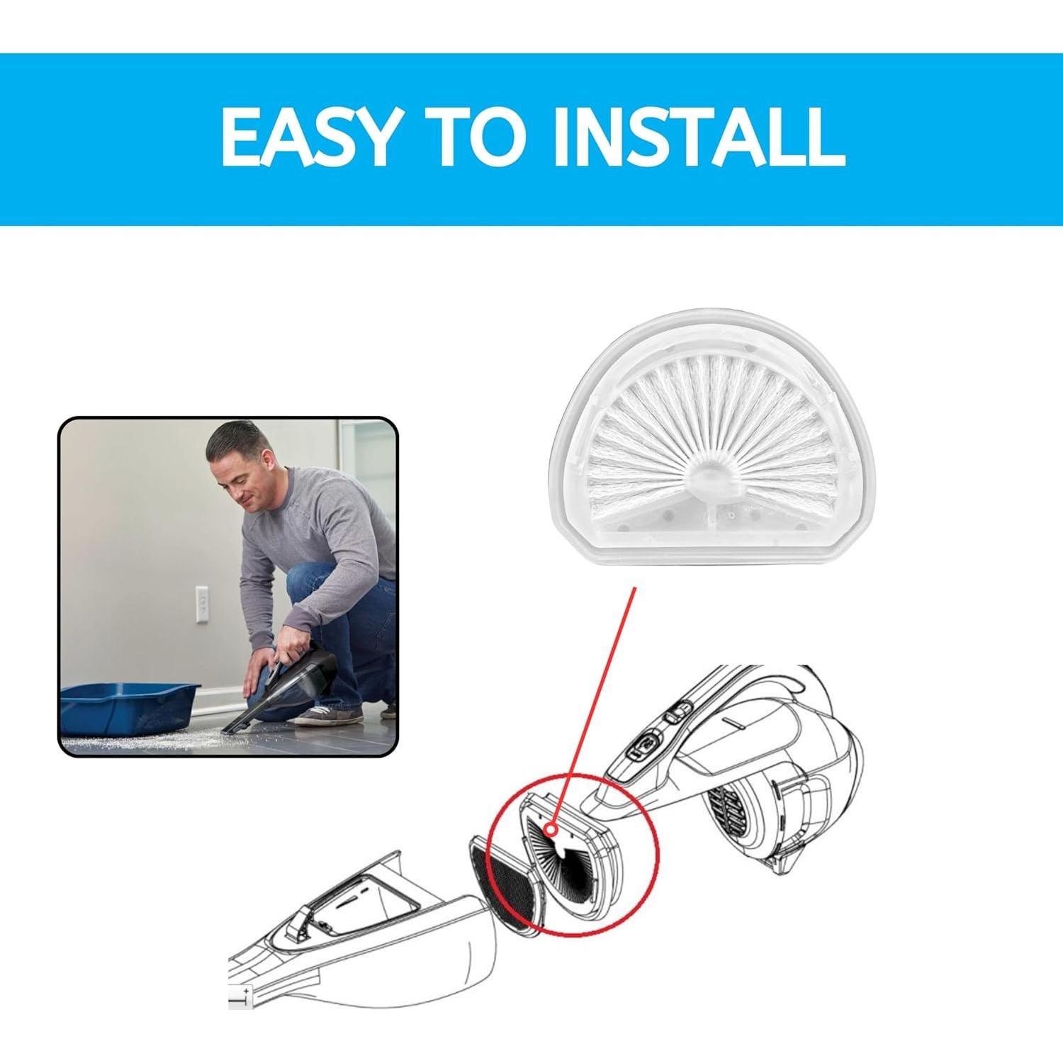 Filtro HEPA Nispira VLPF10 para aspiradora Black&Decker