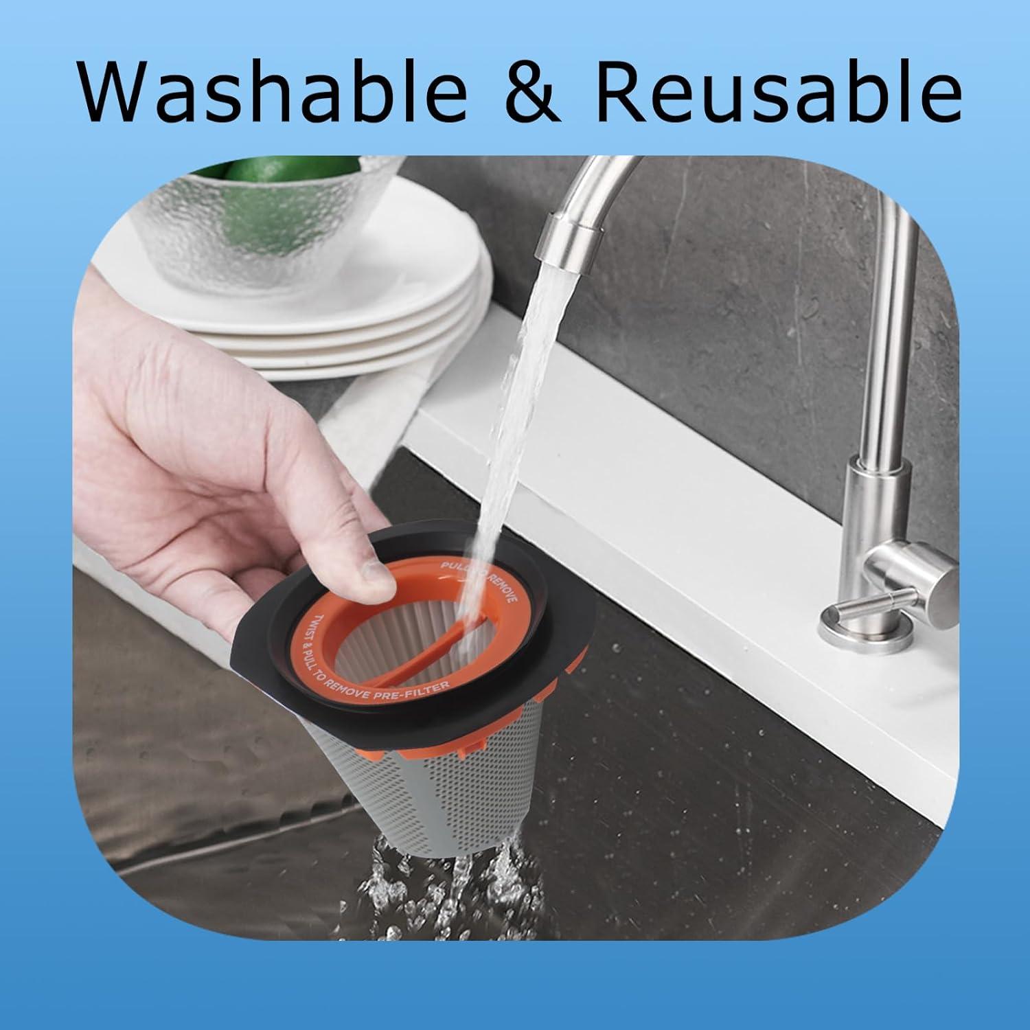 Paquete de 4 Filtros HEPA Aolleteau para Aspiradoras BLACK+DECKER