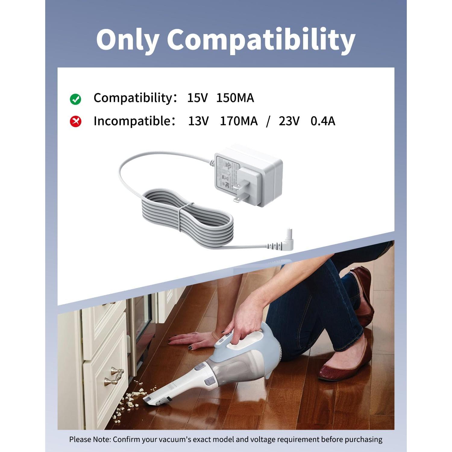 Cargador 15V Black y Decker para Aspiradoras de Mano