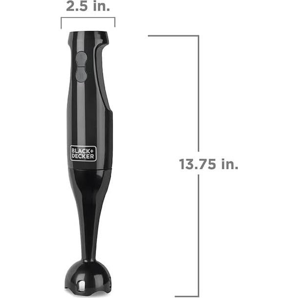 Batidora de Inmersión Black+Decker HB2401B 200W 2 Velocidades