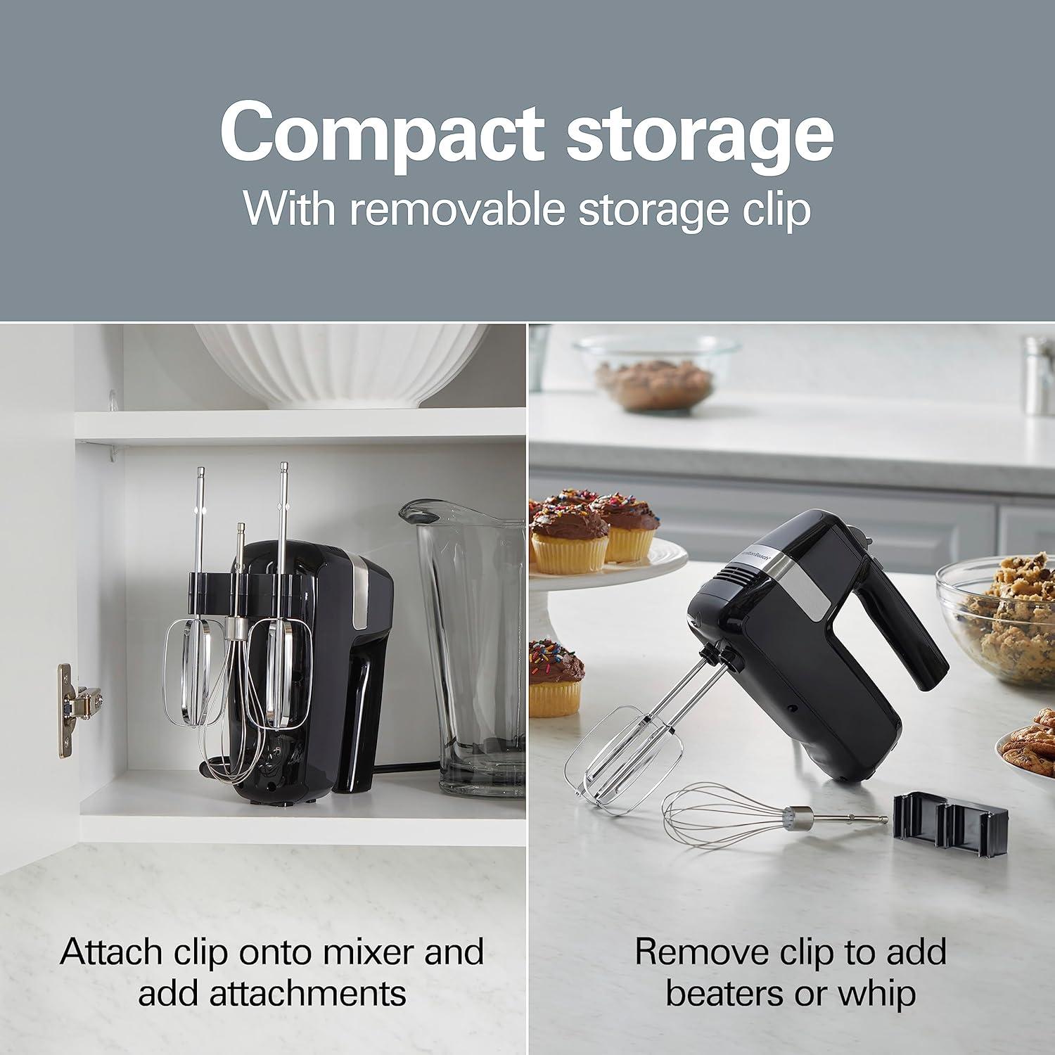 Batidora de Mano Hamilton Beach 6 Velocidades 300W Negra