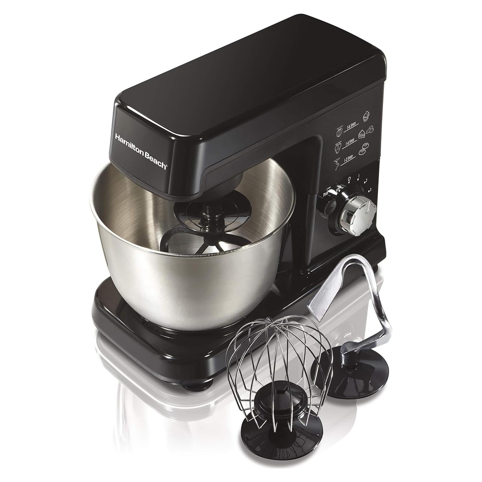 Mezclador de pie Hamilton Beach 6 velocidades 3.5L 300W negro