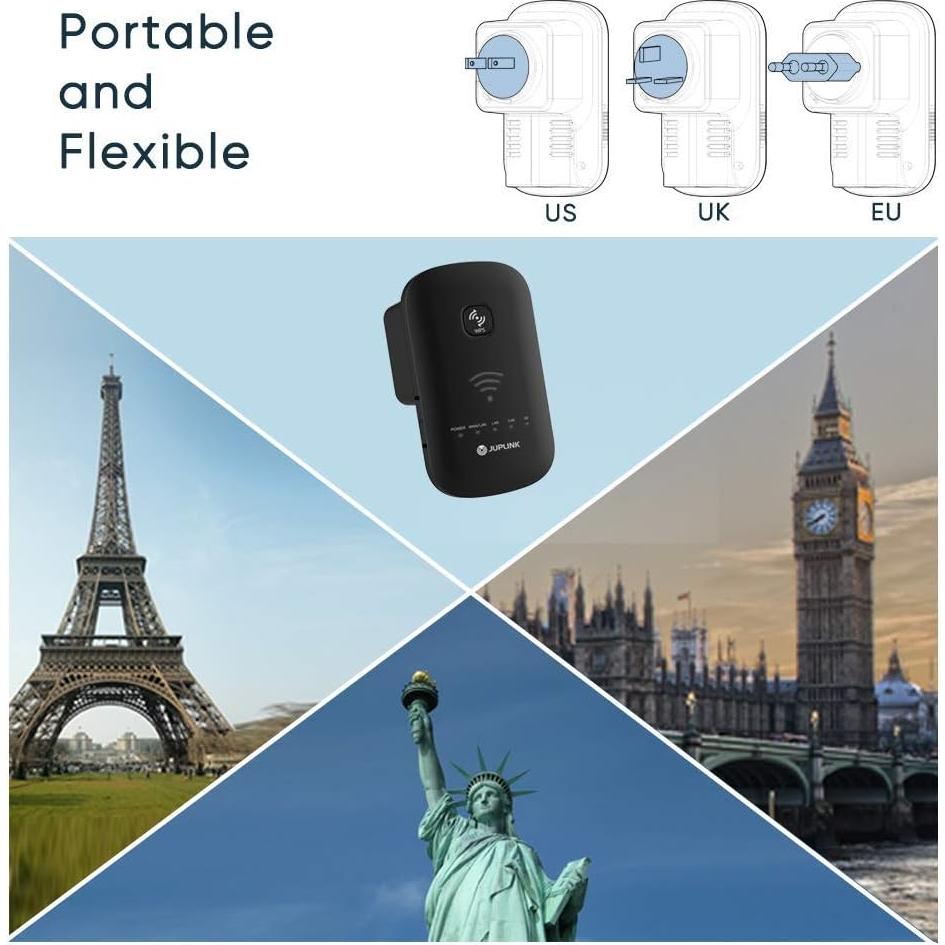 Extensor de Rango WiFi Juplink 750Mbps Doble Banda 2.4/5GHz