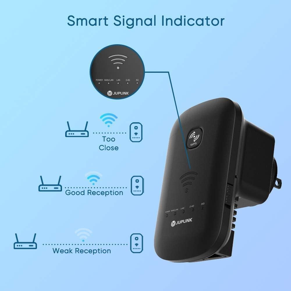 Extensor de Rango WiFi Juplink 750Mbps Doble Banda 2.4/5GHz
