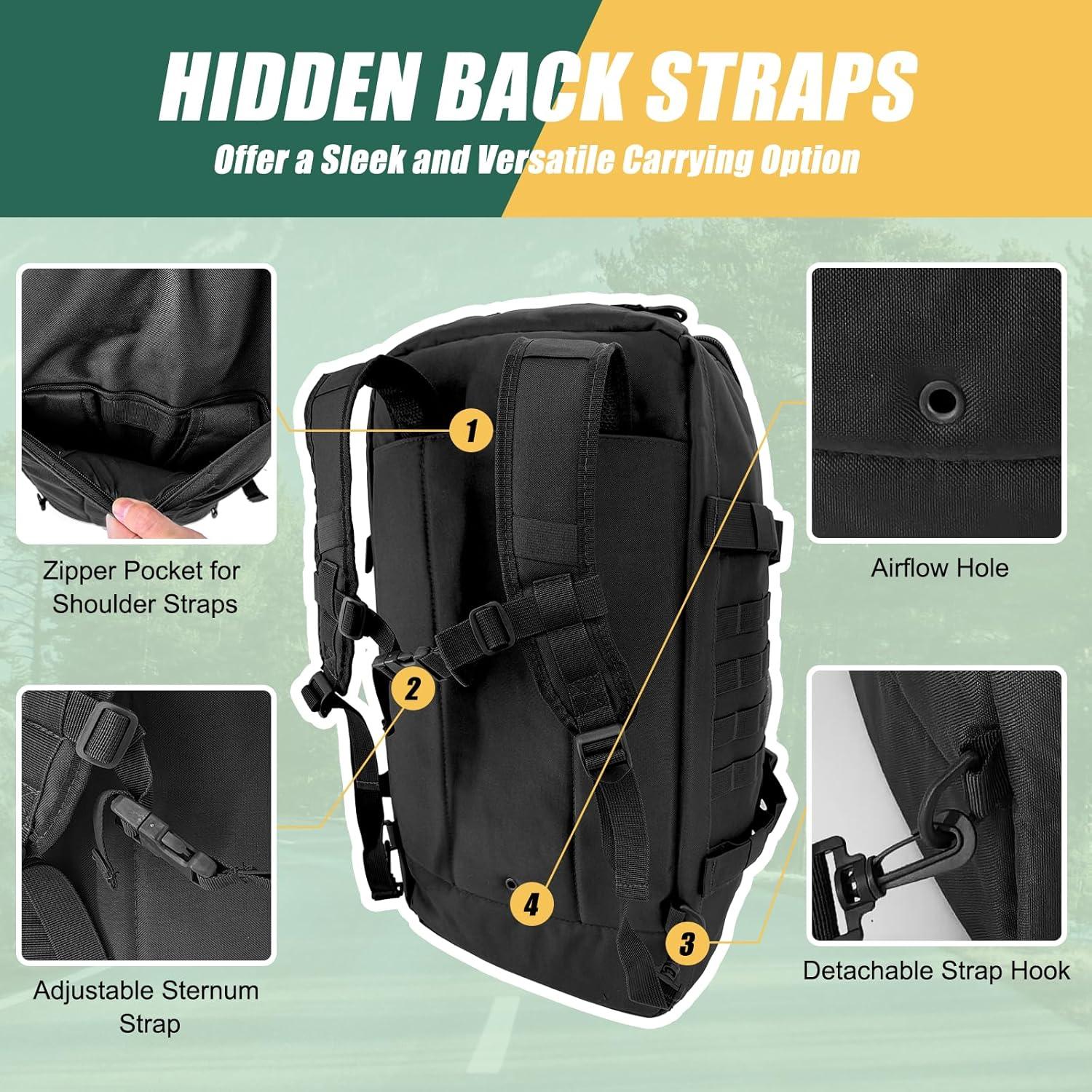 Mochila táctica EASY BW 65L para camping y deportes