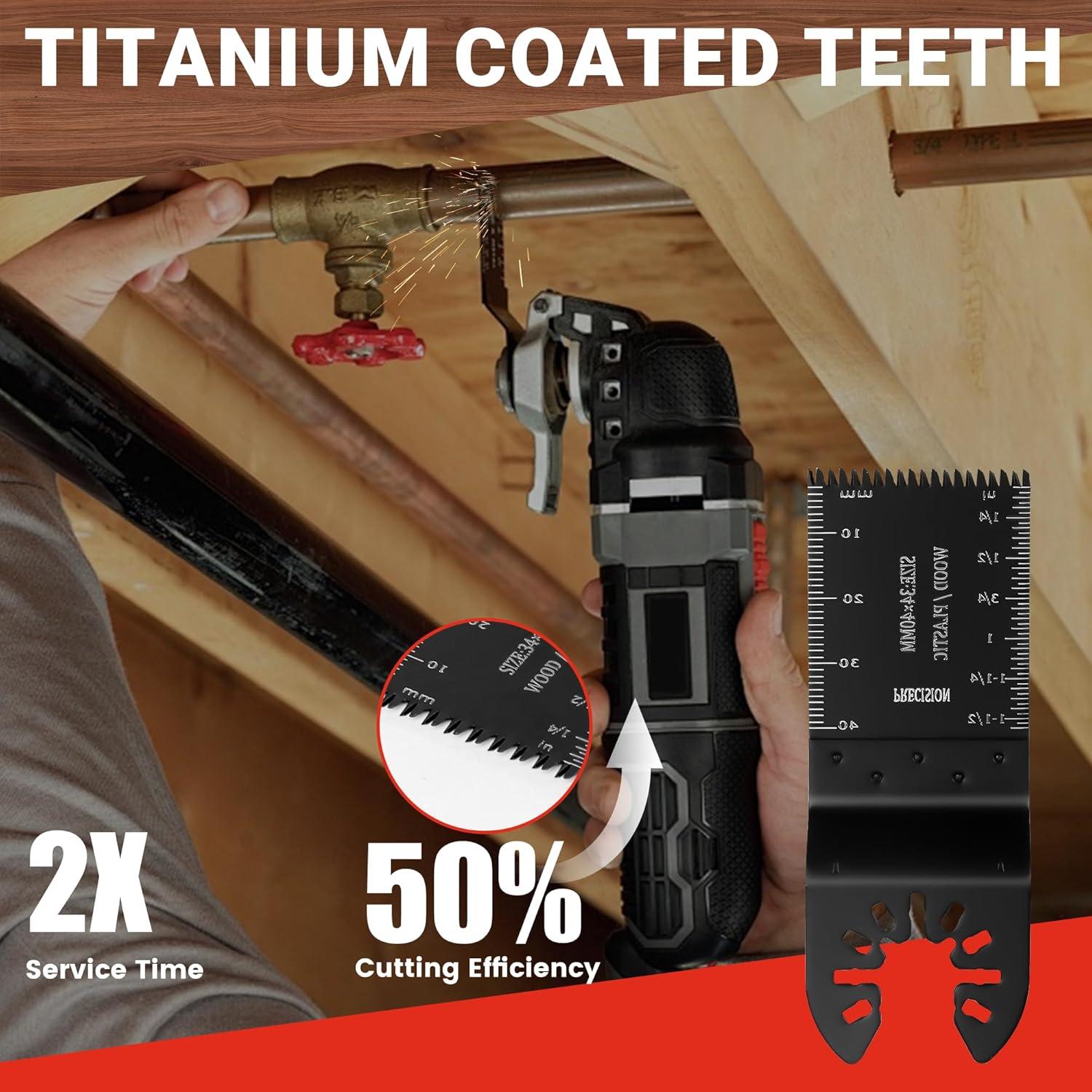 Kit 43 Piezas Cuchillas Oscilantes PETOX para Madera y Metal