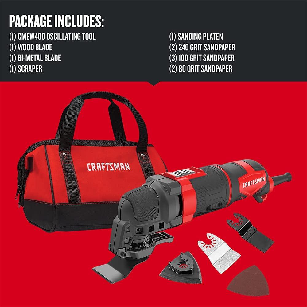 Herramienta Oscilante CRAFTSMAN CMEW400 14 Piezas 2,06 kg