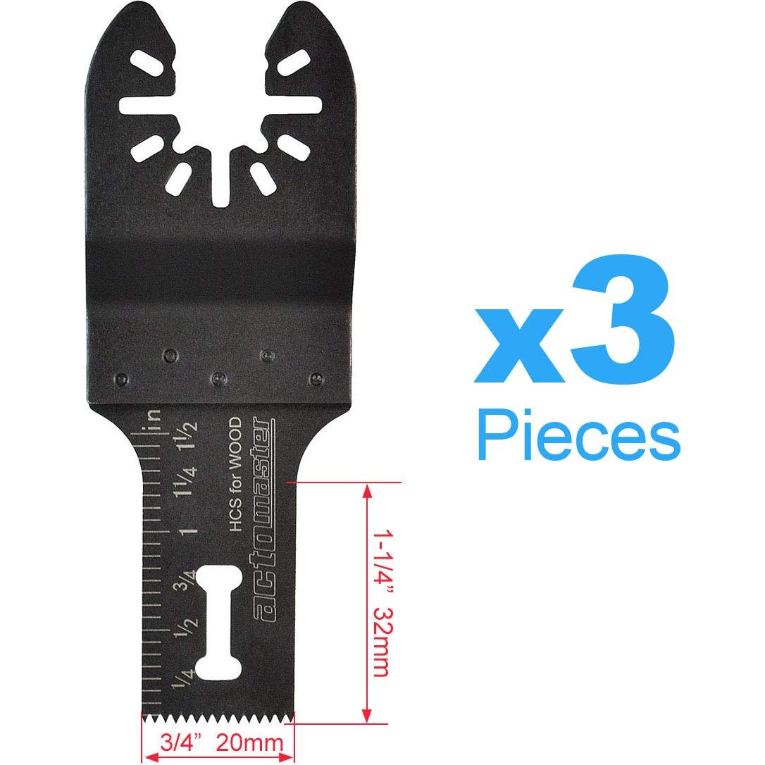 Juego de Hojas de Corte HCS Actomaster - 9 Piezas para Oscilantes