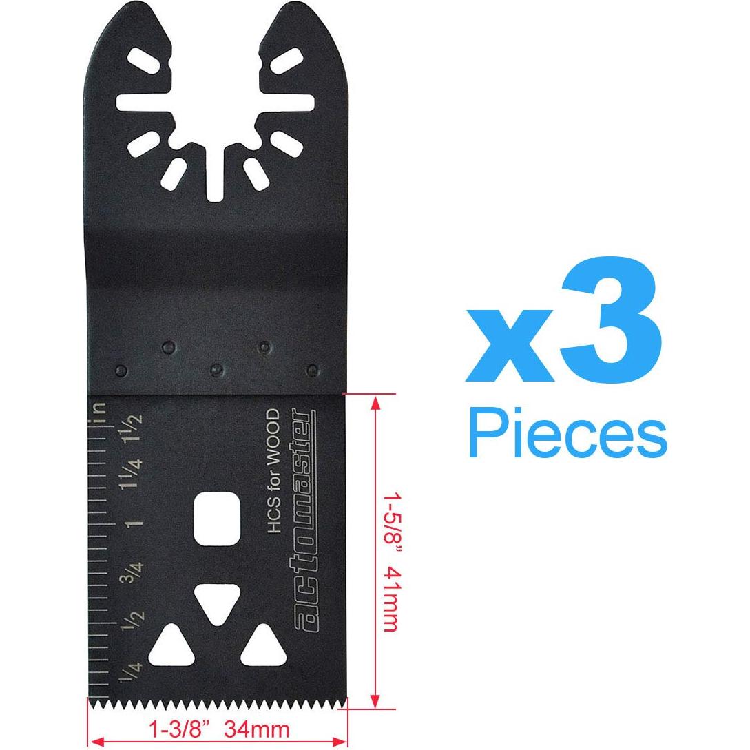 Juego de Hojas de Corte HCS Actomaster - 9 Piezas para Oscilantes
