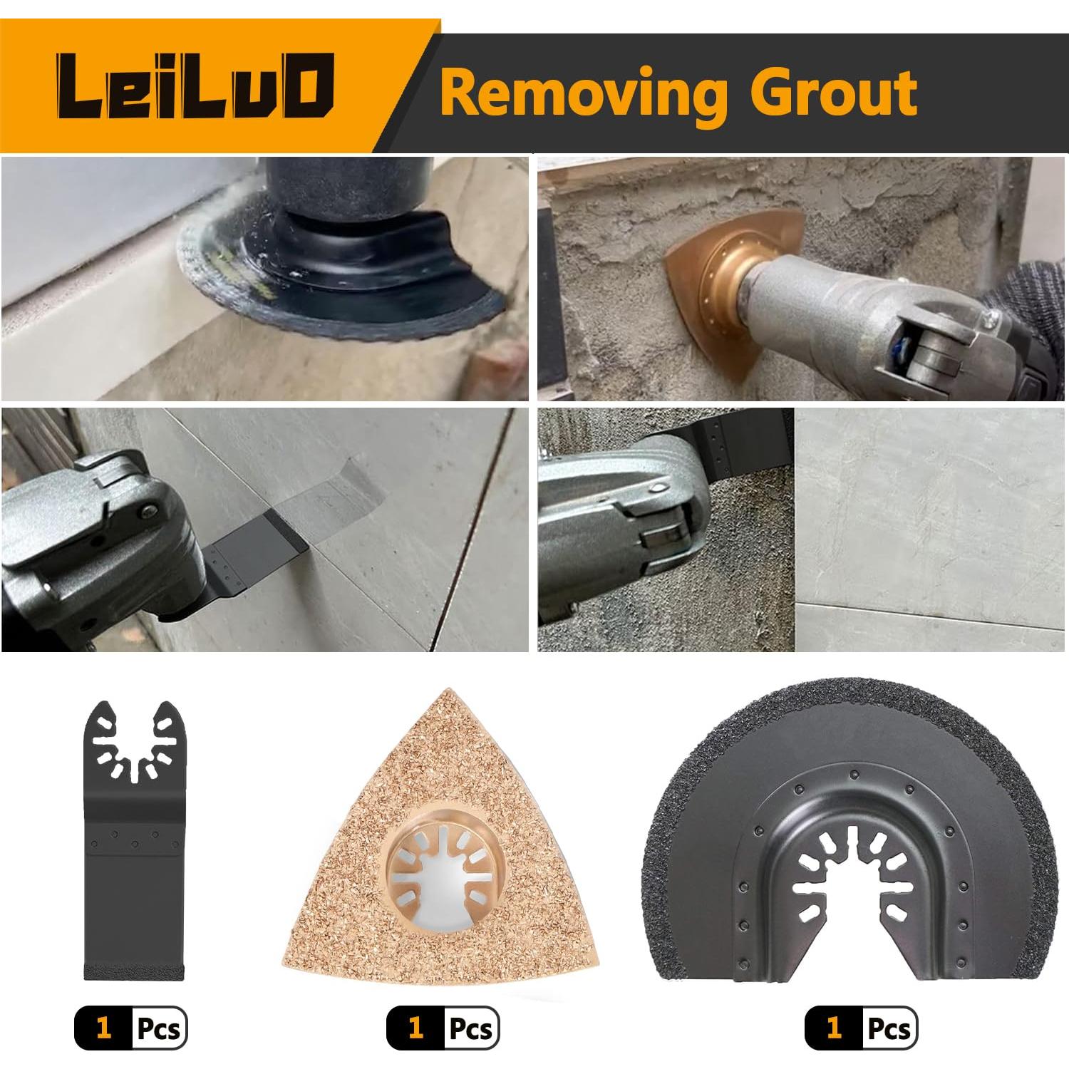 Kit de Cuchillas Multiherramienta LEILUO 112 Pcs Accesorios