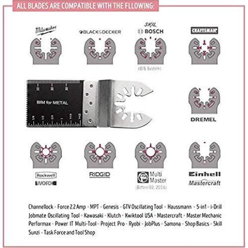 50 Hojas de Sierra Oscilante Bi-Metal Diagtree 16cm Duraderas