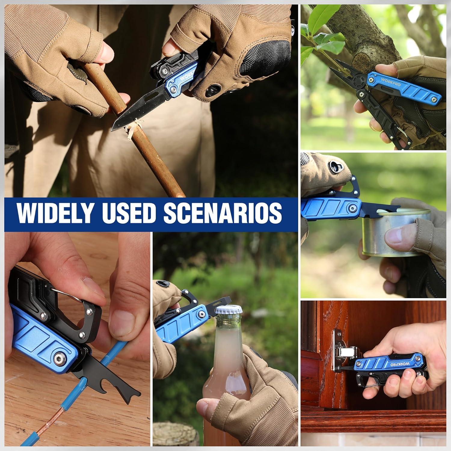 Multiherramienta WORKPRO 11 en 1 con Martillo y Funda