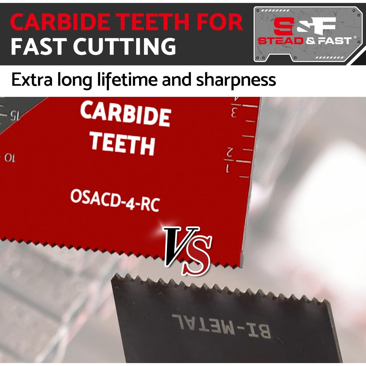 Hojas Oscilantes S&F Carburo para Corte de Metal - 4 Pzas