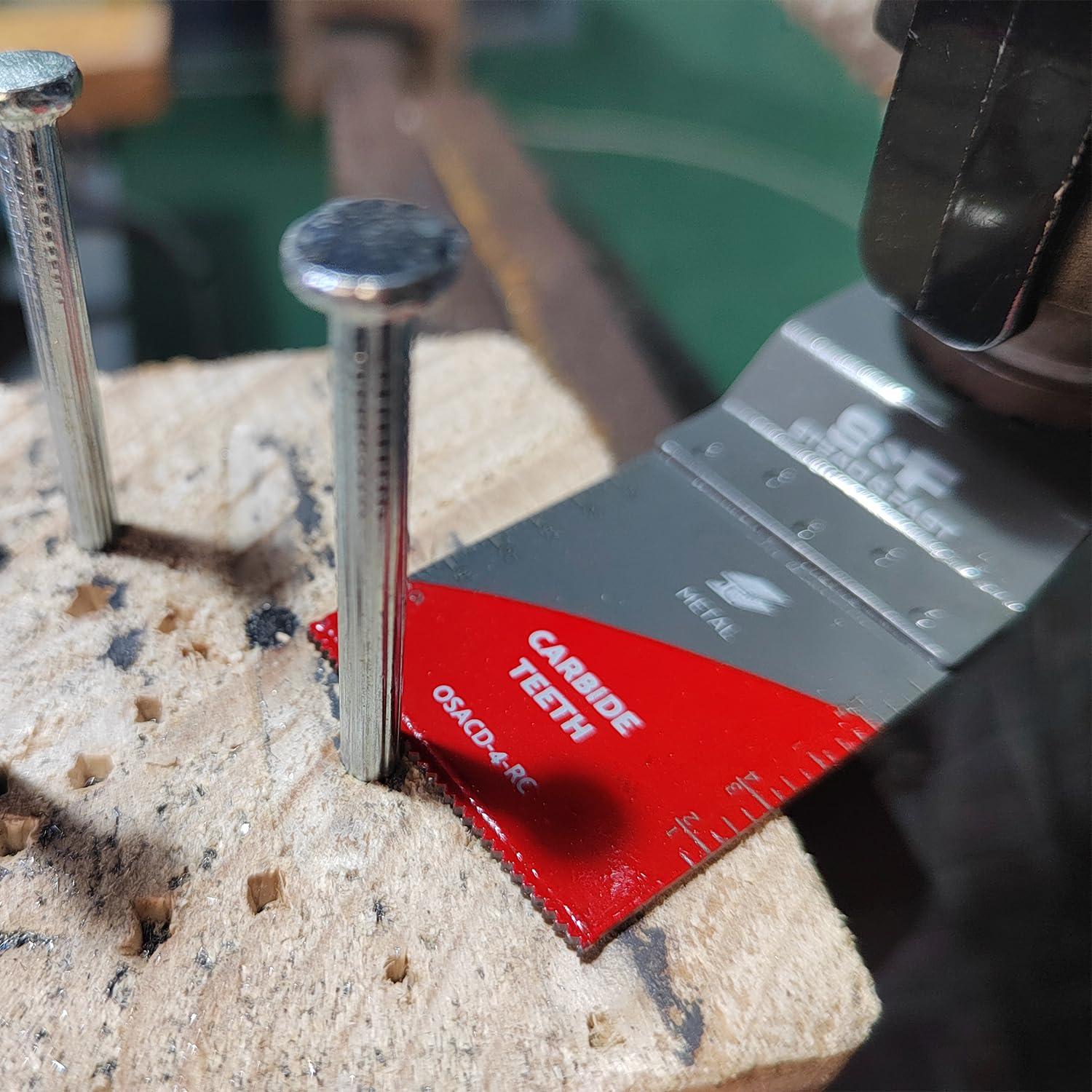 Hojas Oscilantes S&F Carburo para Corte de Metal - 4 Pzas