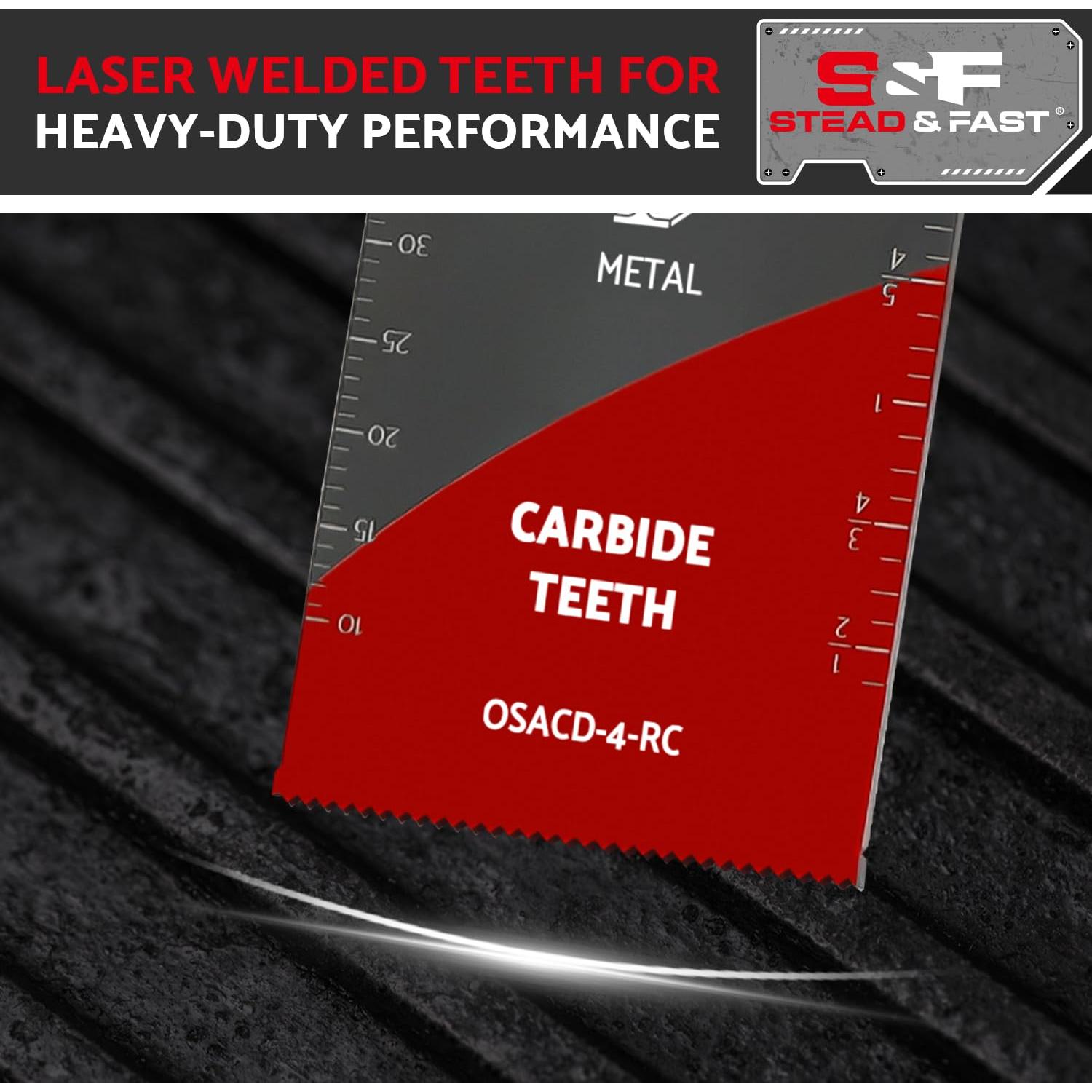 Hojas Oscilantes S&F Carburo para Corte de Metal - 4 Pzas
