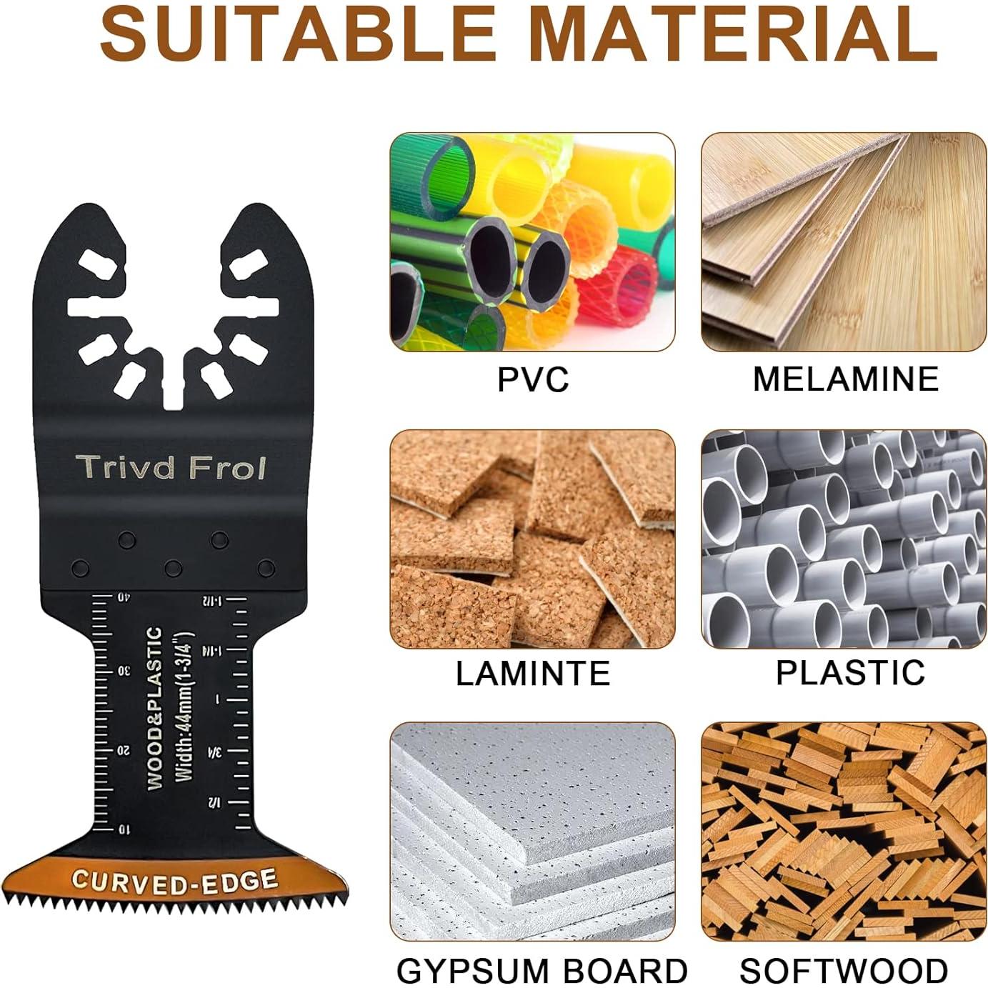 100 Piezas Cuchillas Oscilantes TrivdPro 4,45 cm Universal