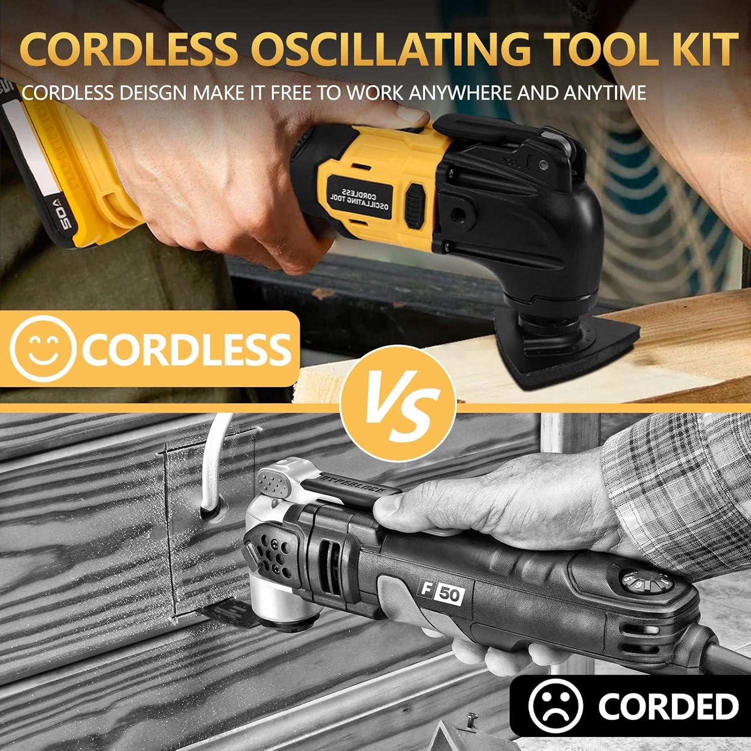 Multiherramienta Oscilante Labfintom 20V Inalámbrica 23 PCS