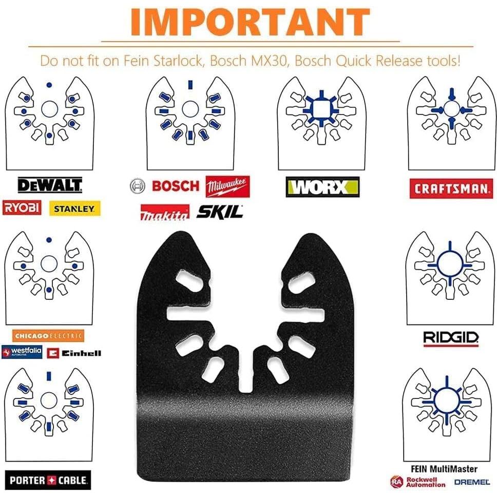 Hojas de sierra oscilante Diagtree 20PCS titanio metal madera