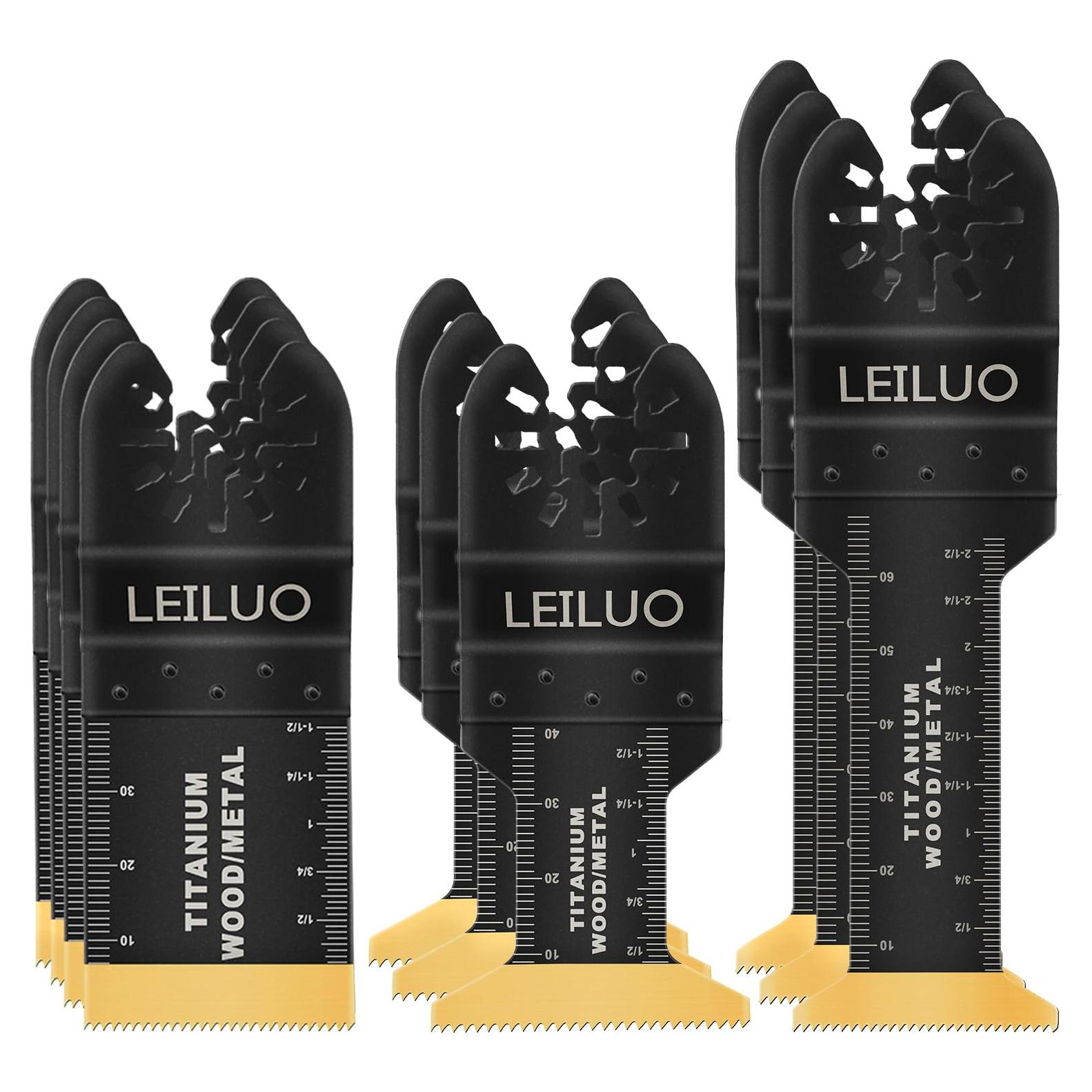 Kit de Cuchillas Multiherramienta LEILUO 10 Pcs Titanio