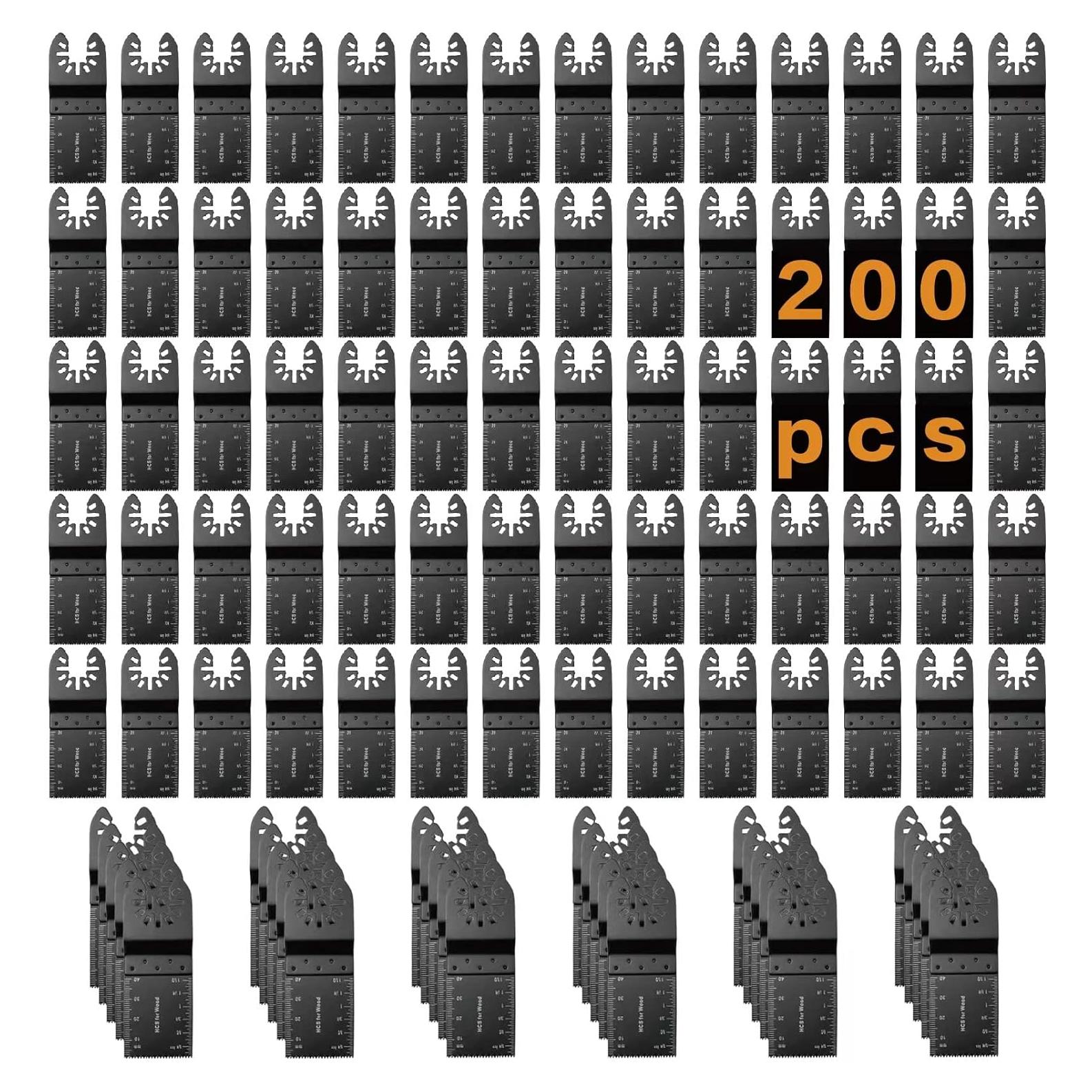 Hojas de sierra oscilante TrivdPro 200 PCS para madera y plástico