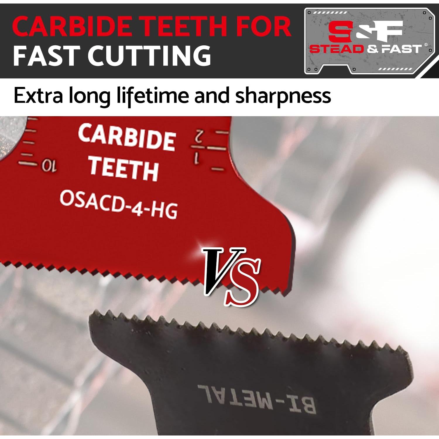 Hojas de Sierra Oscilante S&F Carburo 4 Pzas Ajuste Universal