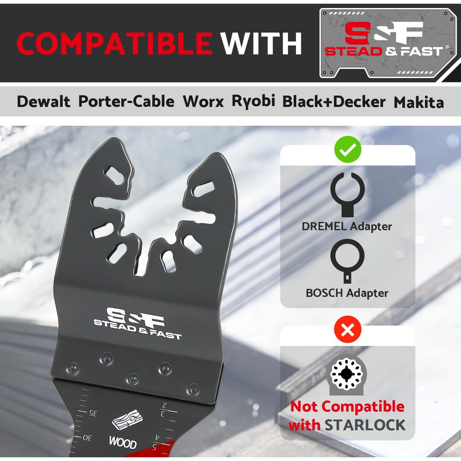 Hojas de Sierra Oscilante S&F Carburo 4 Pzas Ajuste Universal