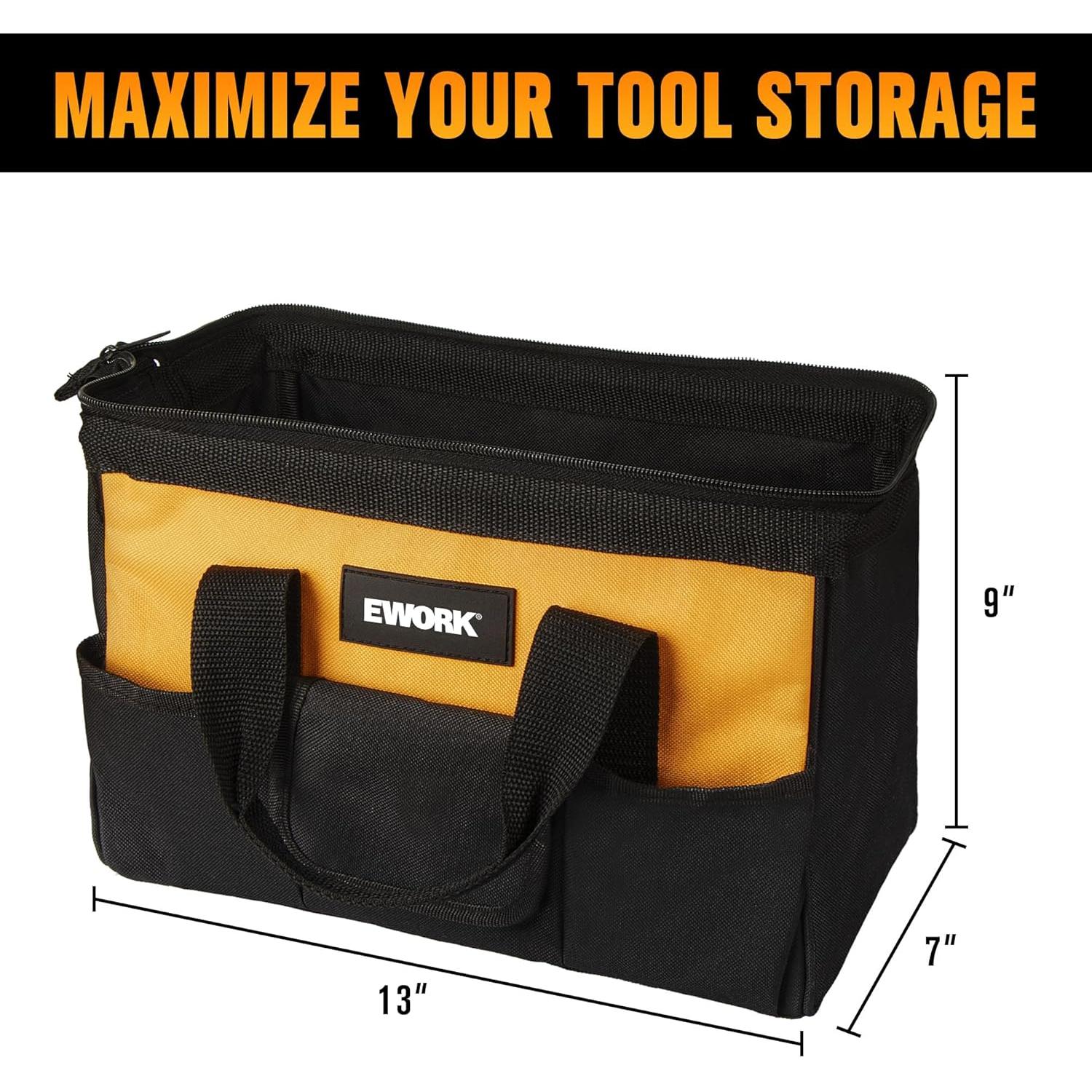 Bolsa de herramientas EWORK EK-12BAG 33x17x22cm 3 bolsillos