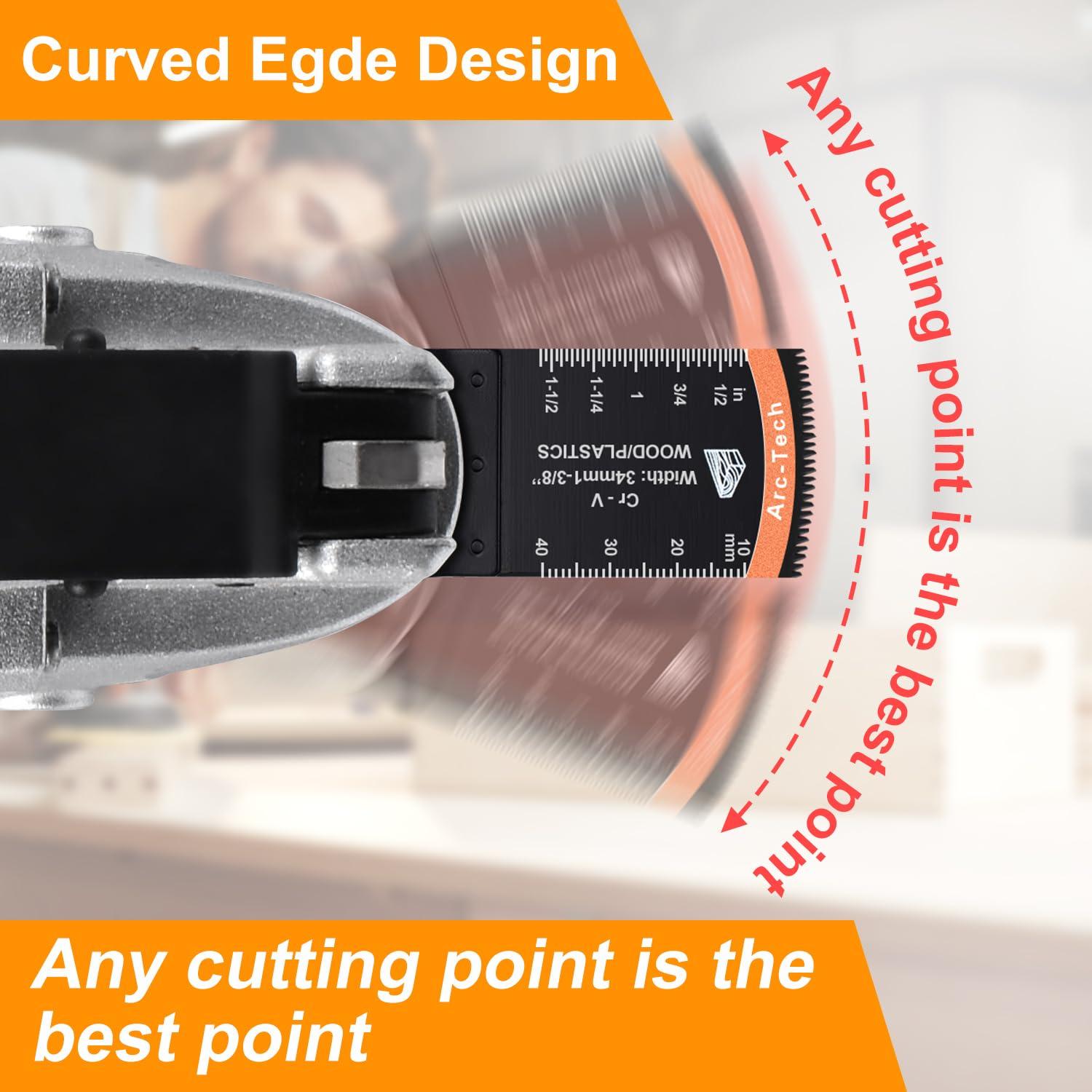 Kit de Hojas Oscilantes PECHAM 104 Pcs para Corte y Lijado