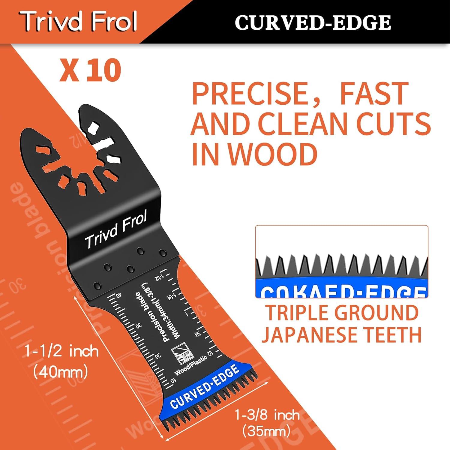 10 Piezas Hojas Oscilantes TrivdPro Dientes Japoneses 34mm